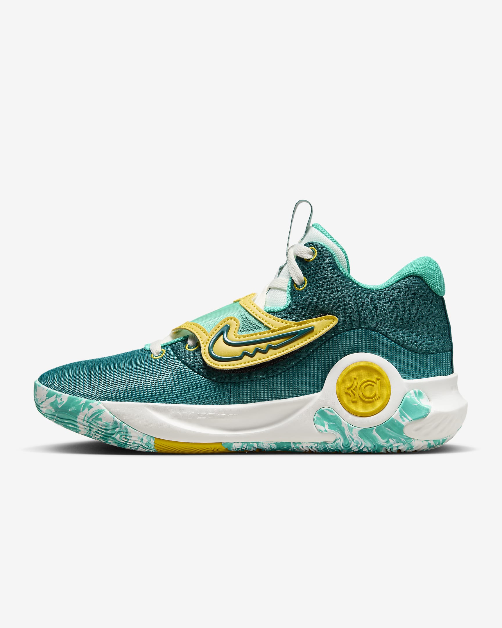 KD Trey 5 X EP Basketball Shoes - Clear Jade/Sail/Vivid Sulphur/Geode Teal