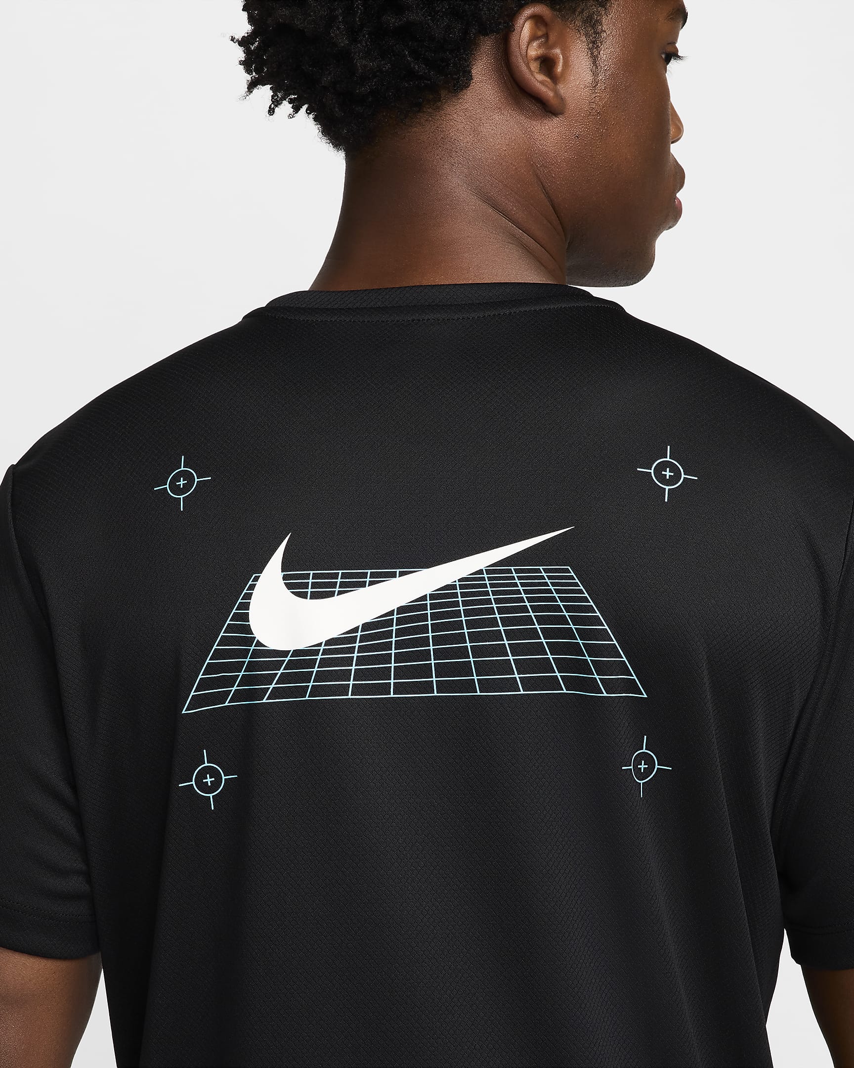 Nike Miler Men's Short-Sleeve Graphic Running Top - Black