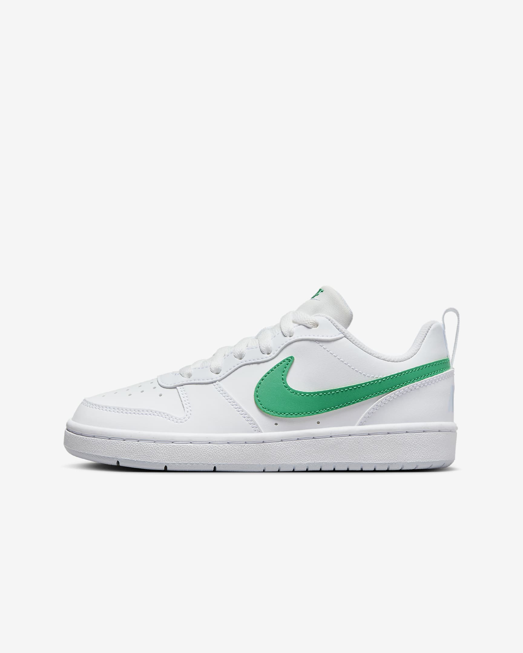 Boty Nike Court Borough Low Recraft pro větší děti - Bílá/Football Grey/Stadium Green