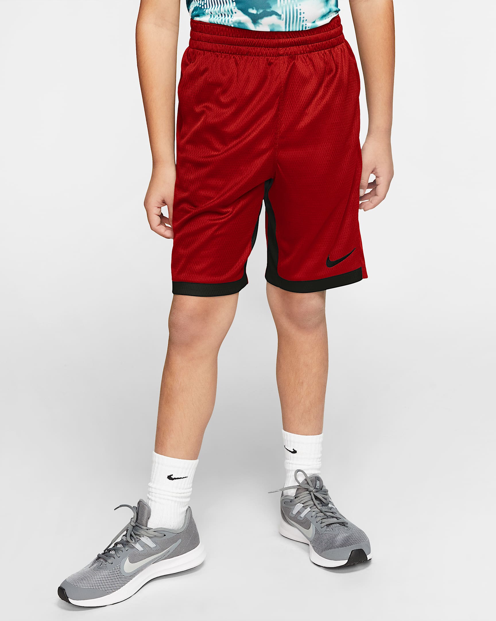 Shorts de entrenamiento para niño talla grande Nike Trophy - Rojo universitario/Negro/Negro