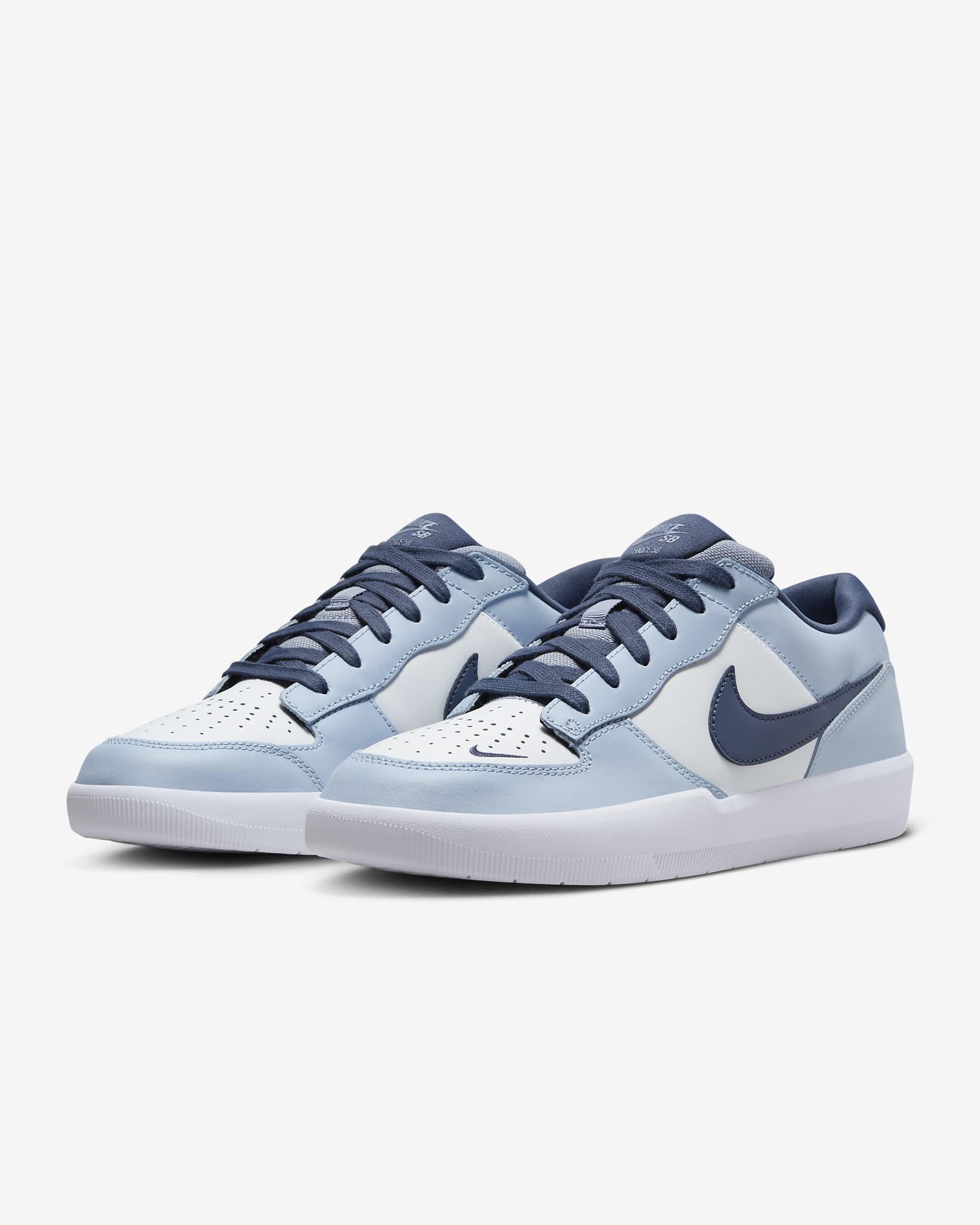 Nike SB Force 58 Premium Skate Shoes - White/White/Ashen Slate/Thunder Blue