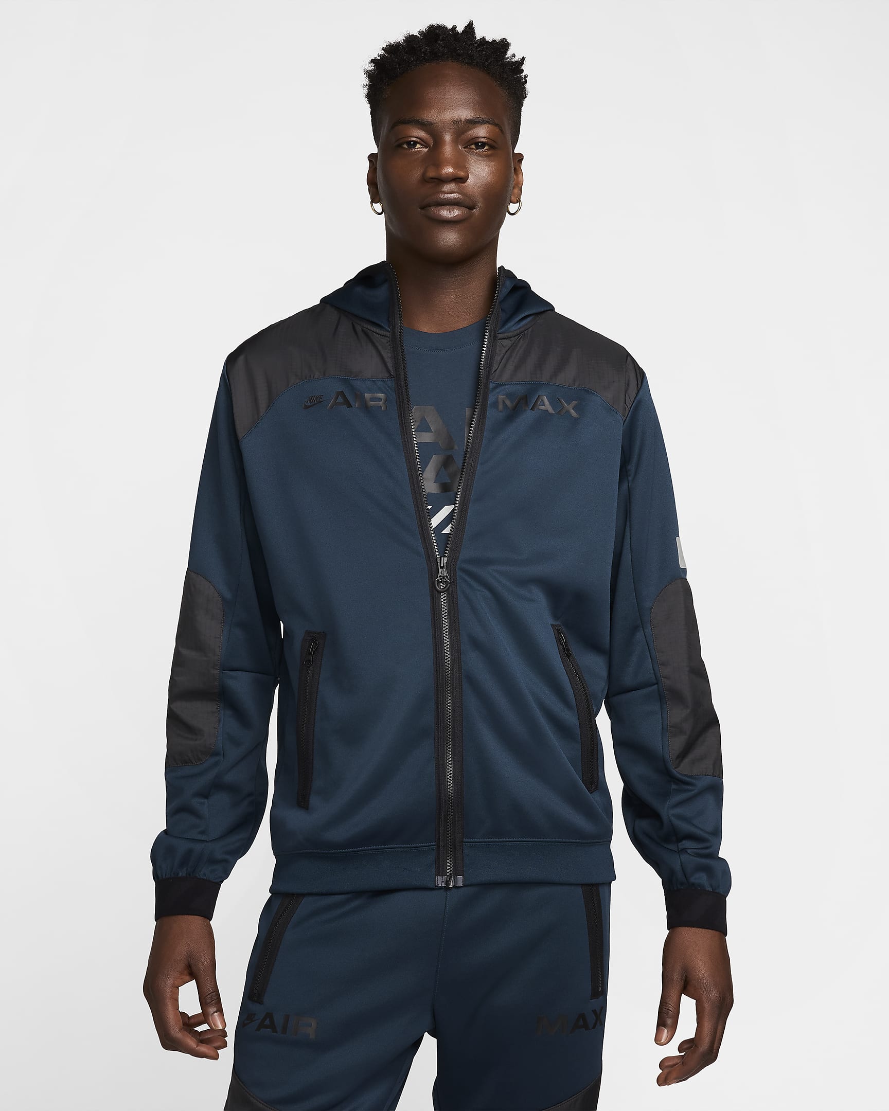 Nike Sportswear Air Max Men's Full-Zip Hoodie - Armoury Navy/Dark Smoke Grey/Black