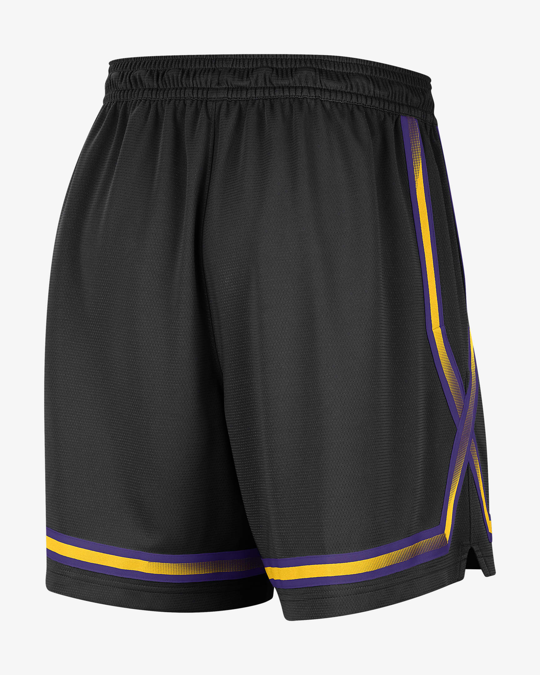 Los Angeles Lakers Fly Crossover Nike Dri-FIT NBA-damesshorts - Zwart/Amarillo