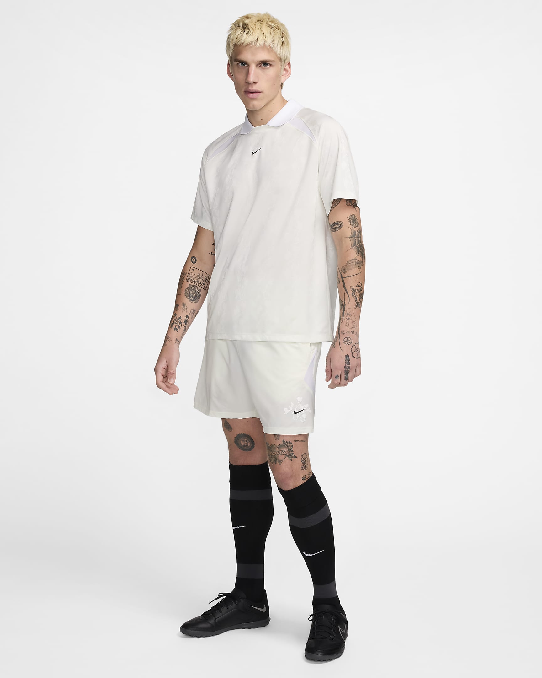 Shorts de fútbol Dri-FIT de 13 cm para hombre Nike Culture of Football - Vela/Blanco/Negro