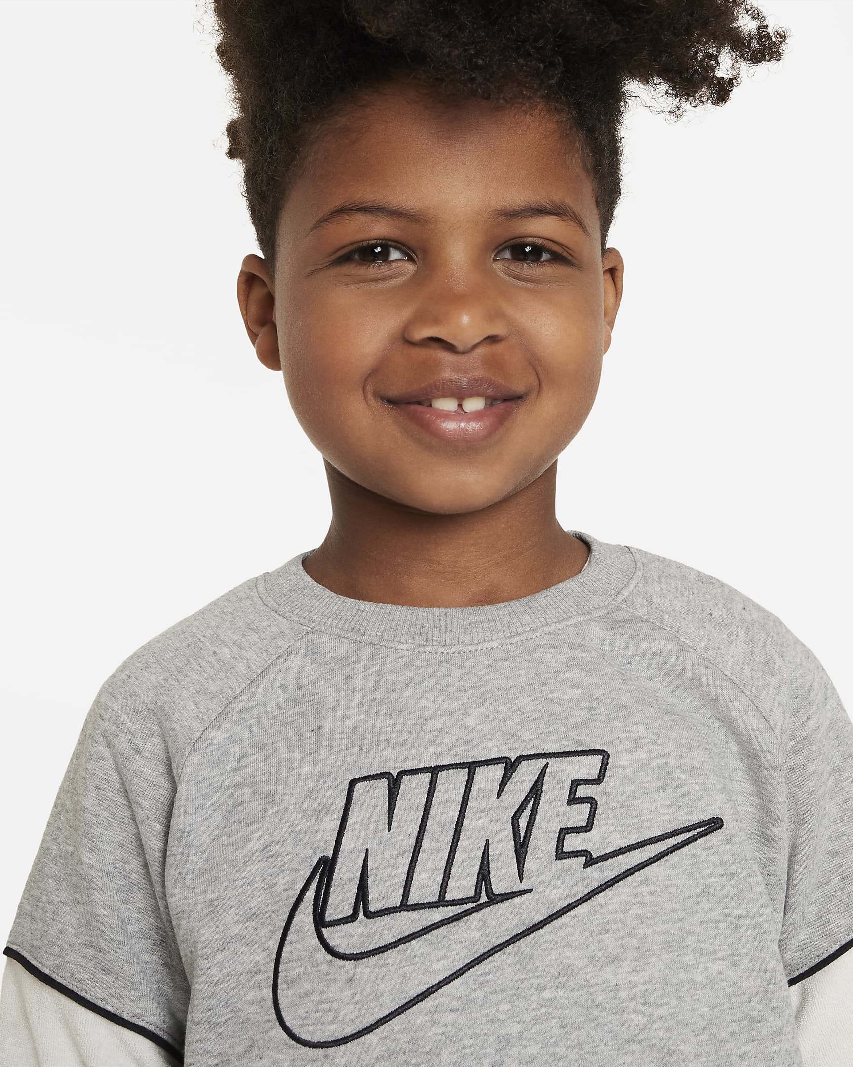 Nike Sportswear Amplify French Terry Crew Set Little Kids 2-Piece Set ...