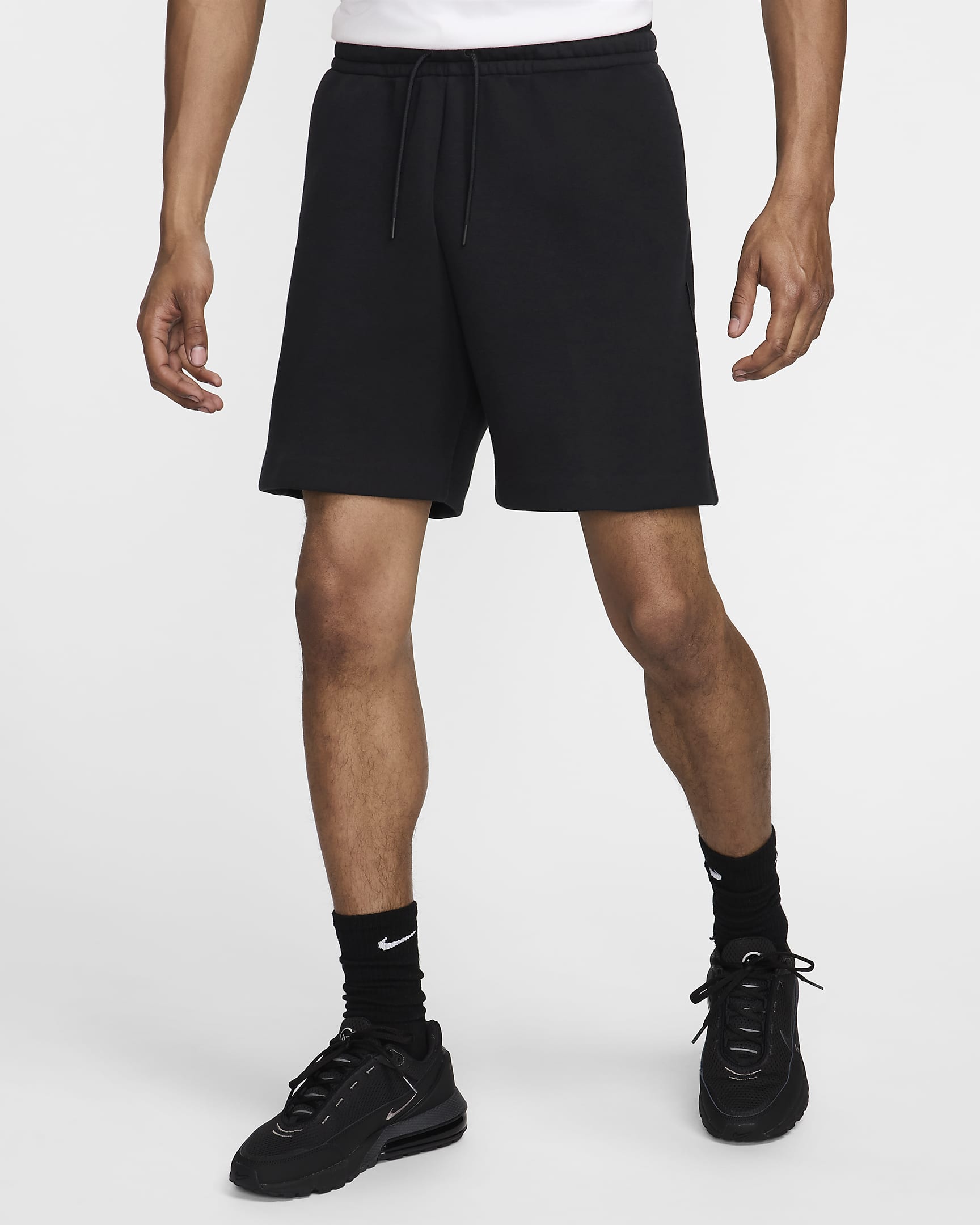 Calções de lã cardada Nike Tech para homem - Preto/Preto