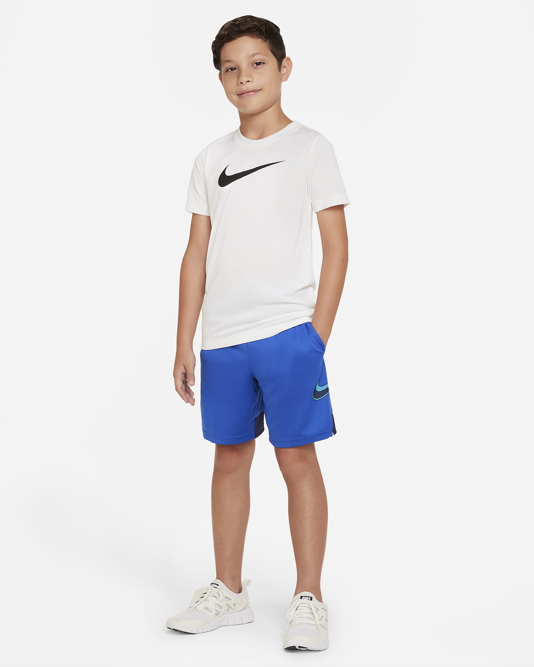 Nike Dri-FIT Legend Big Kids' (Boys') T-Shirt - White/Black