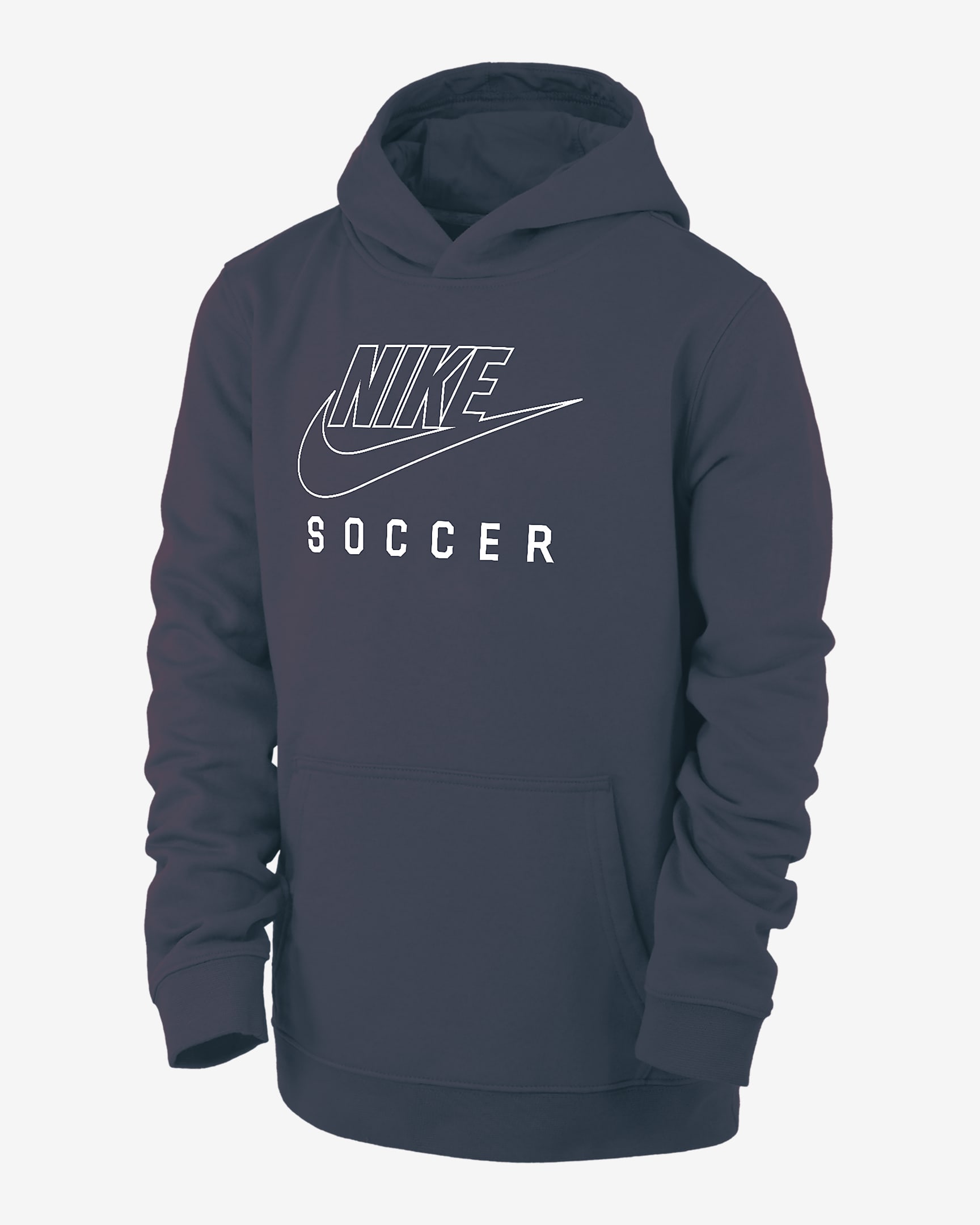 Sudadera con gorro sin cierre de fútbol para niños talla grande Nike Swoosh Club Fleece - Trueno azul