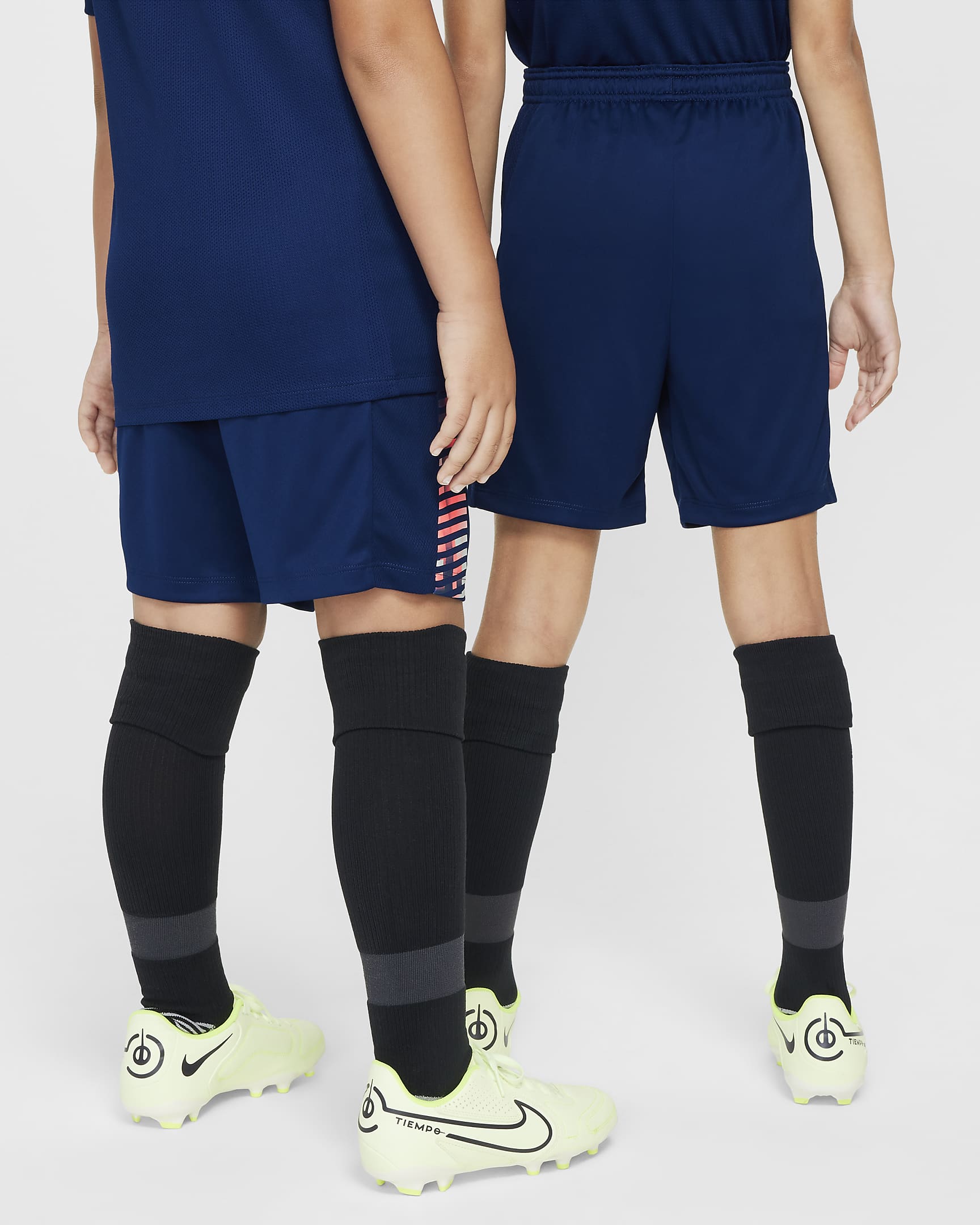 Spodenki piłkarskie dla dużych dzieci Dri-FIT CR7 Academy23 - Blue Void/Blue Void/Metallic Gold