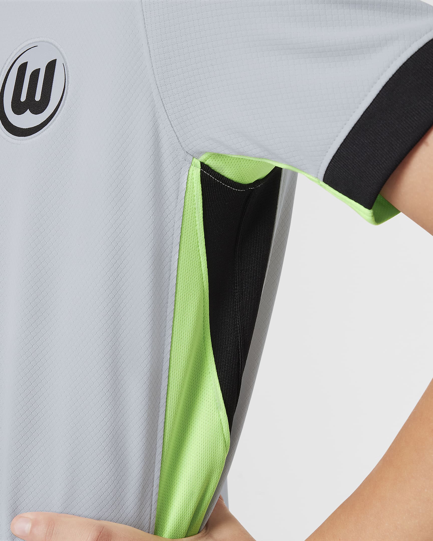 Tercera equipación Stadium VfL Wolfsburgo 2024/25 Camiseta de fútbol Replica Nike Dri-FIT - Niño/a - Pure Platinum/Sub Lime/Negro/Negro