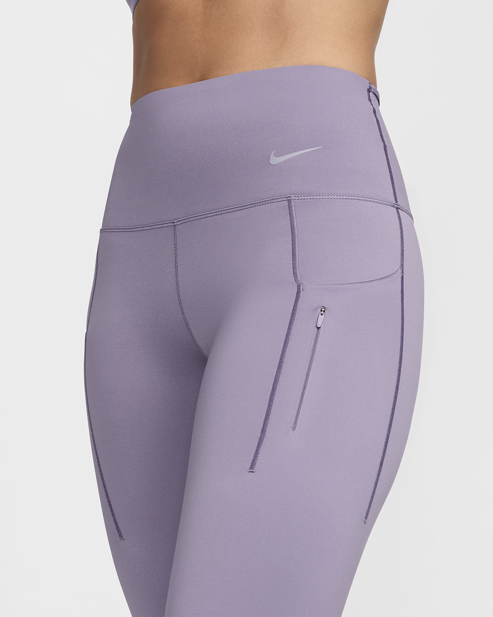 Nike Go Women's Firm-Support High-Waisted Full-Length Leggings with Pockets - Daybreak/Black