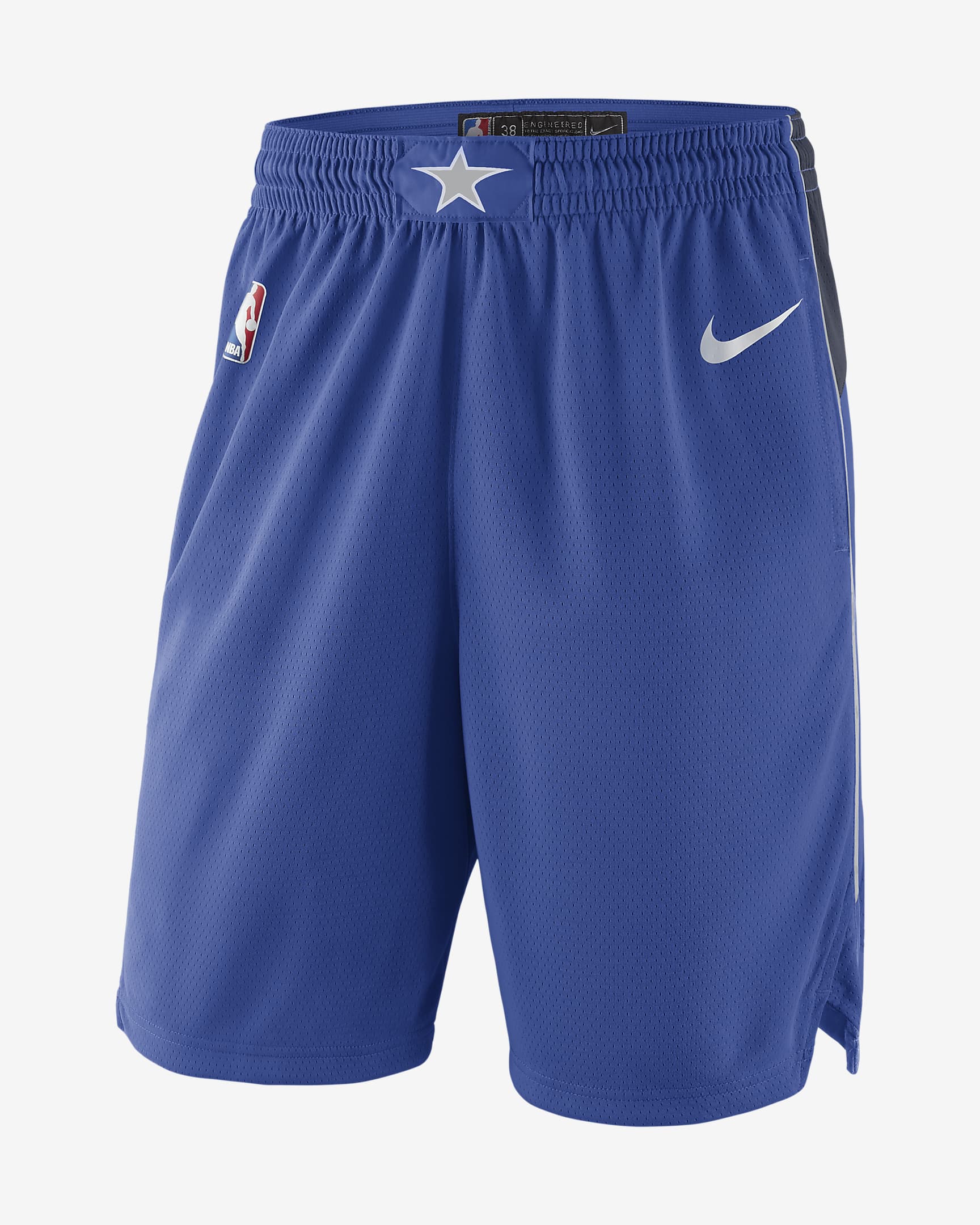 Dallas Mavericks Icon Edition Men's Nike NBA Swingman Shorts - Game Royal/College Navy/Flat Silver/White