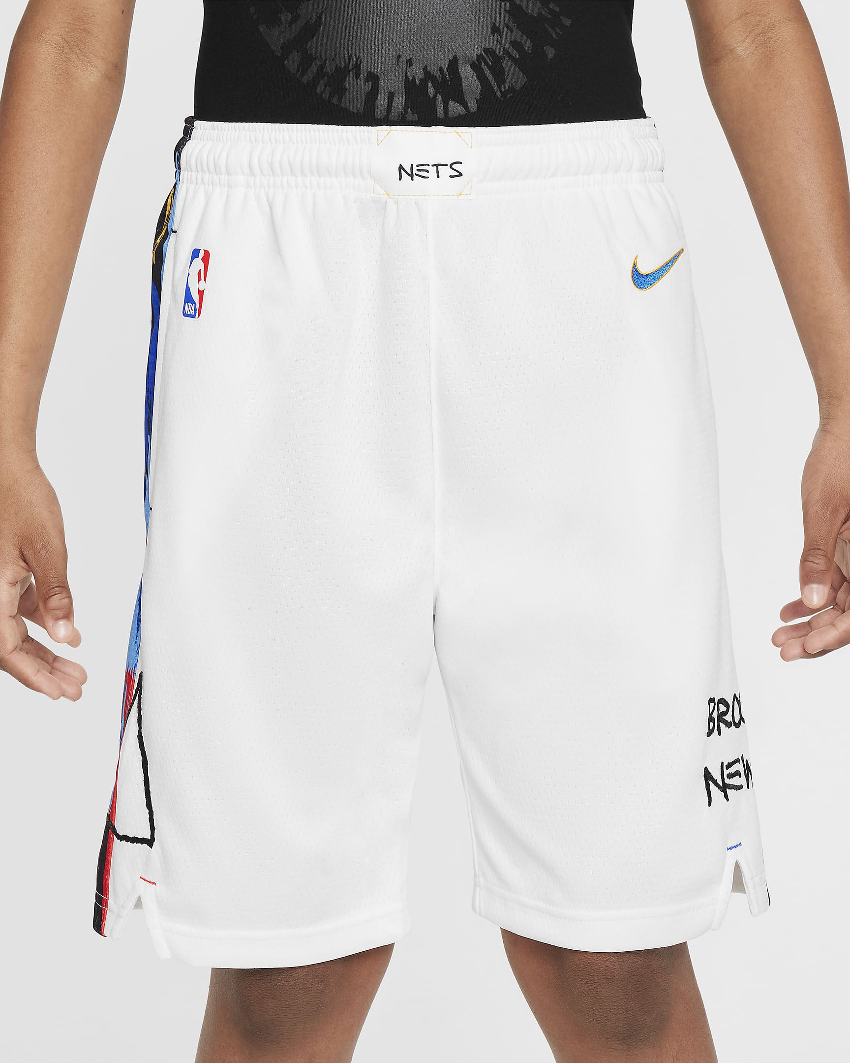 Shorts Brooklyn Nets Nike Dri-Fit NBA Swingman för ungdom - Vit