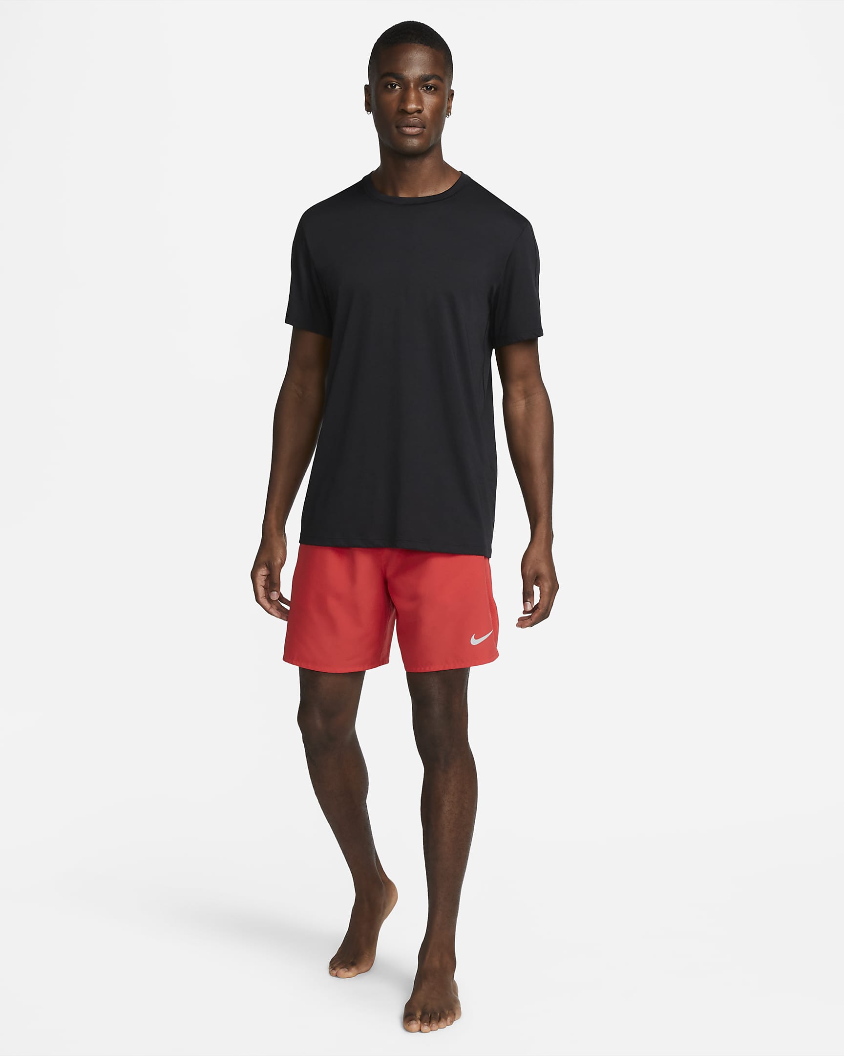 Short de running avec sous-short intégré 18 cm Dri-FIT Nike Challenger pour homme - University Red/University Red/Noir