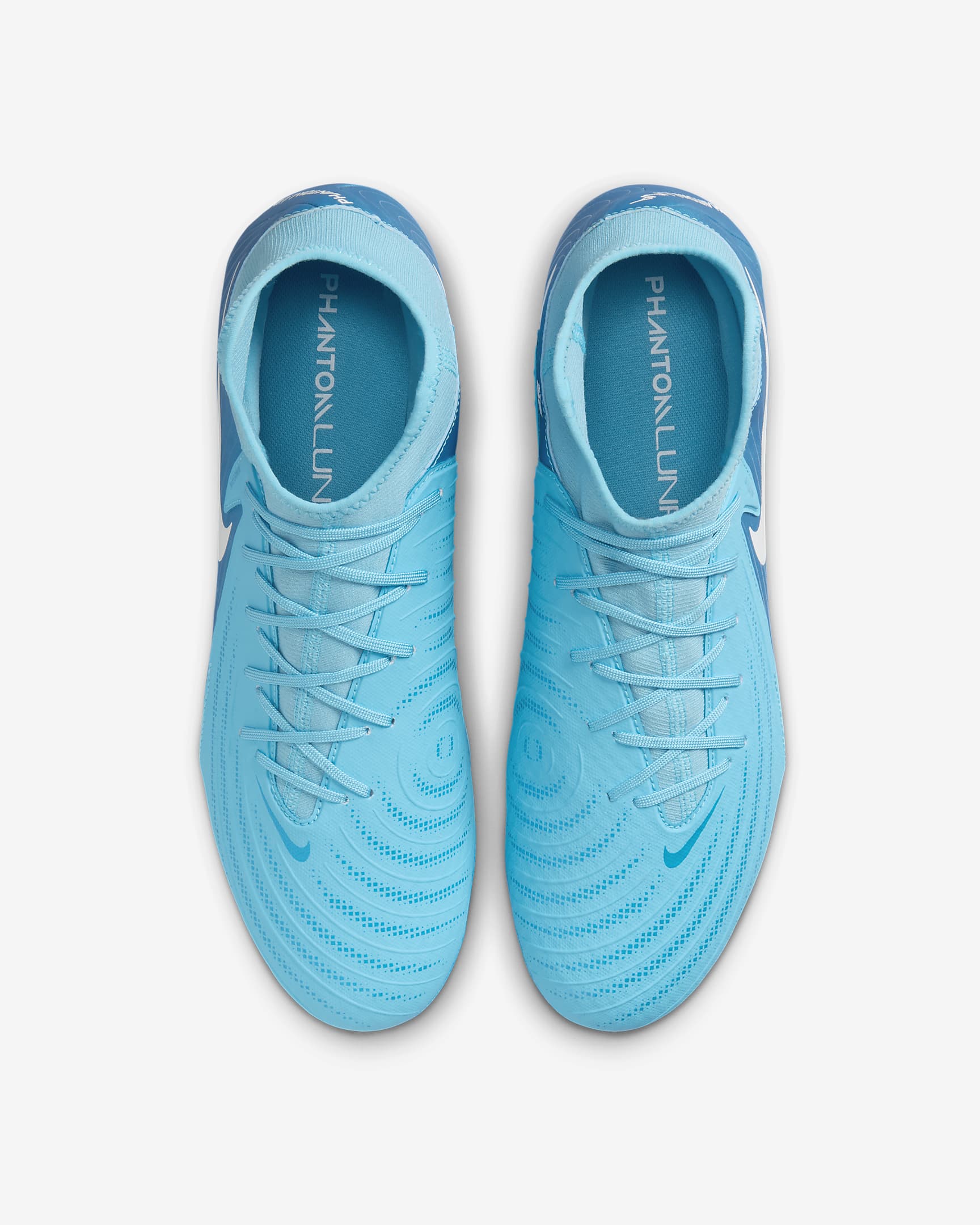 Chaussure de foot montante à crampons multi-surfaces Nike Phantom Luna 2 Academy - Blue Fury/Blanc