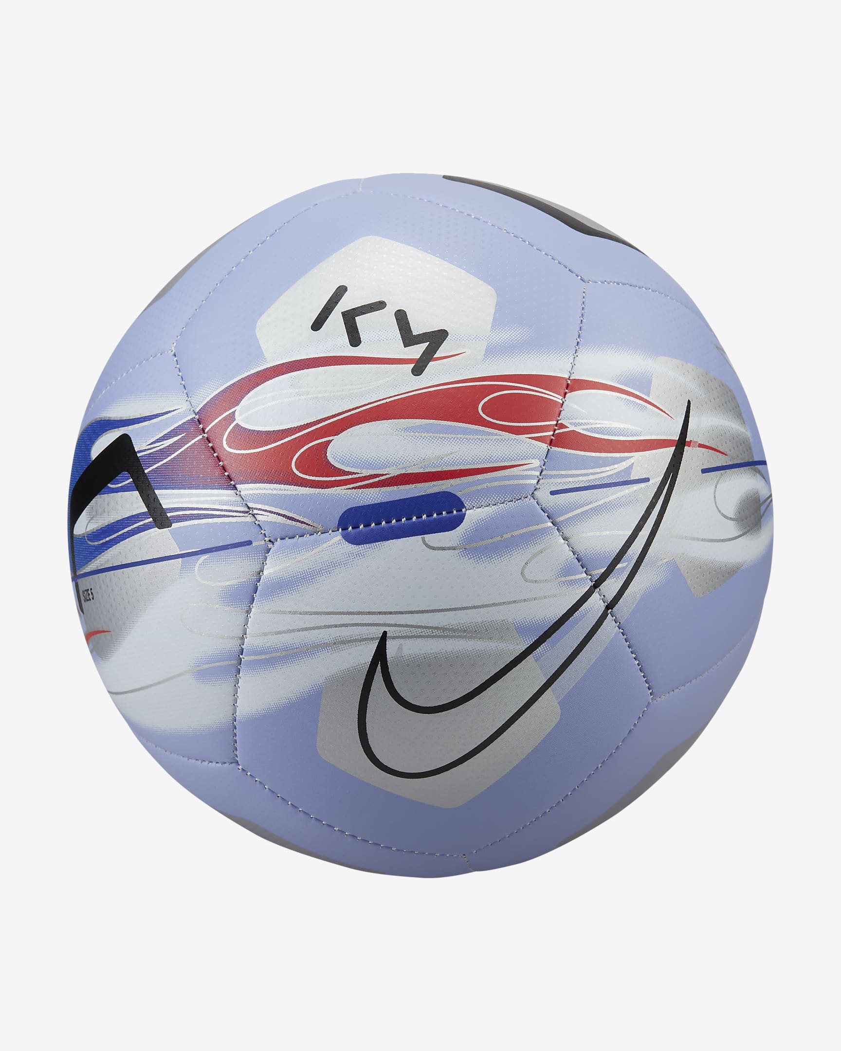 Kylian Mbappé Pitch Soccer Ball - Light Thistle/Silver/Black