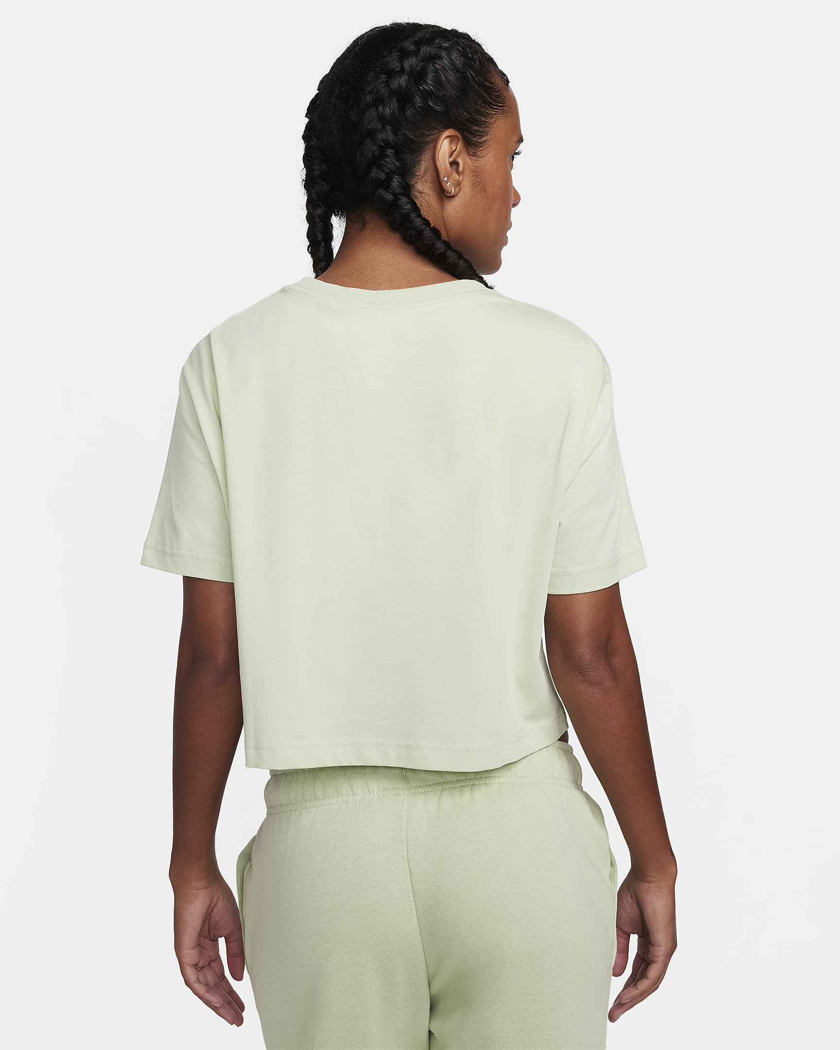 Nike Sportswear Essential Cropped Logo T-Shirt - Celestine Blue
