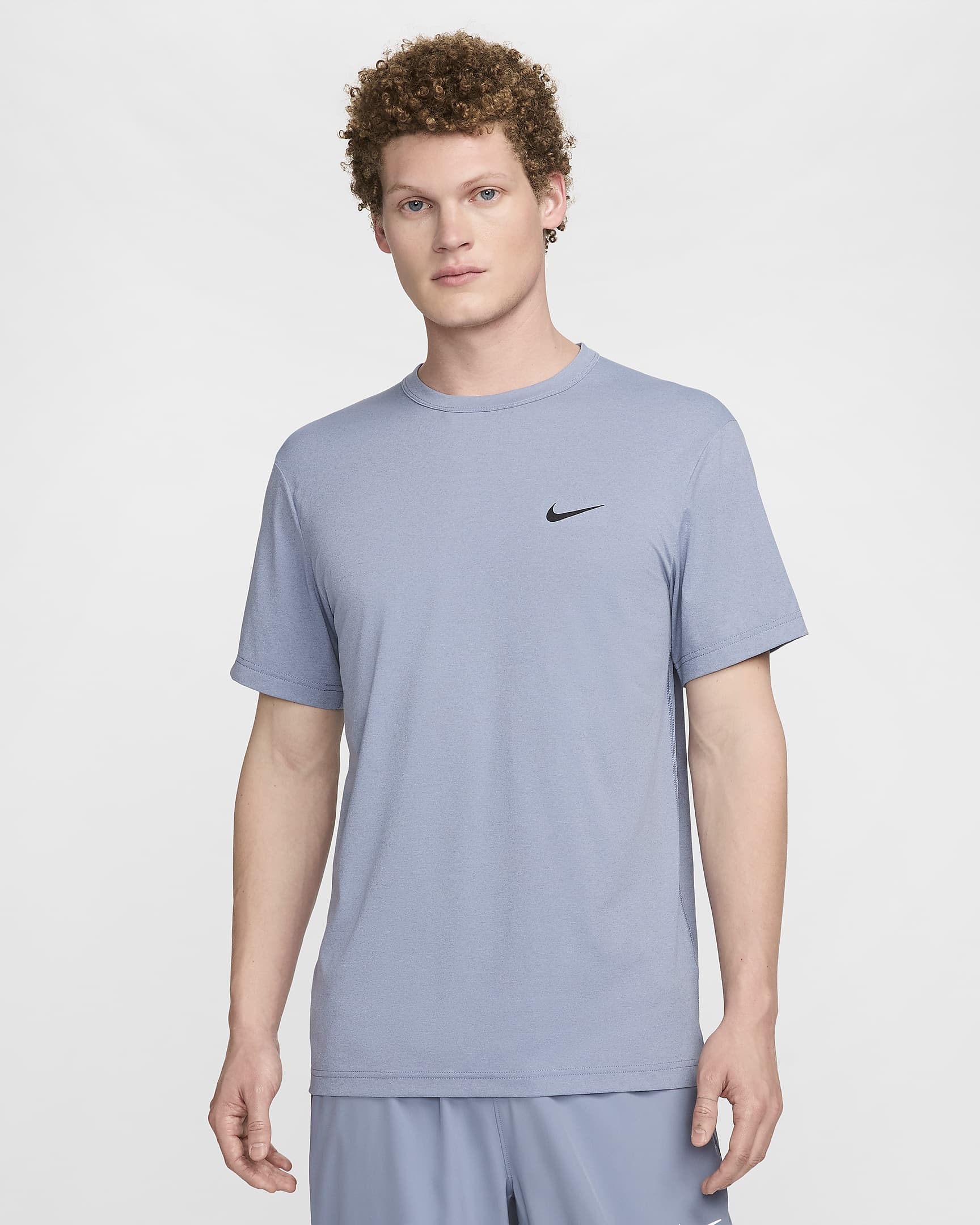 Camisola versátil de manga curta Dri-FIT UV Nike Hyverse para homem - Ashen Slate/Preto