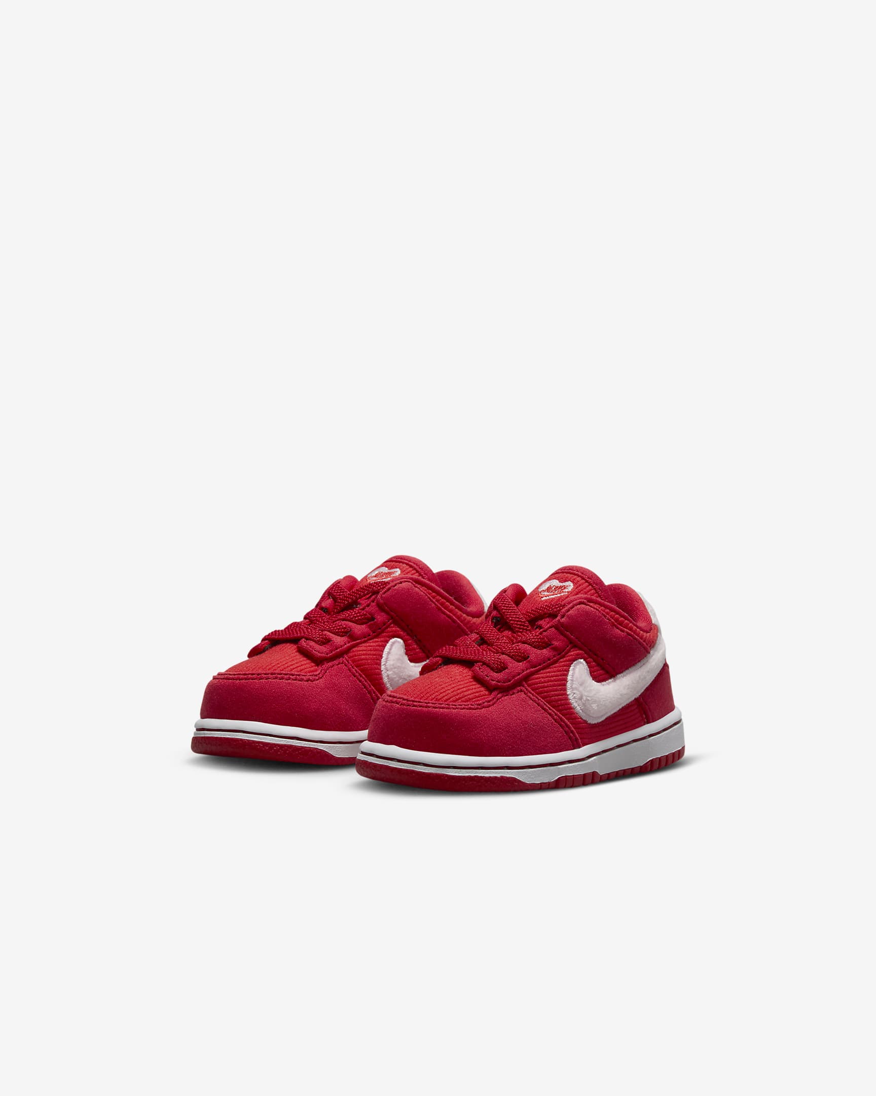 รองเท้าทารก/เด็กวัยหัดเดิน Nike Dunk Low - Fire Red/Light Crimson/ขาว/Pink Foam