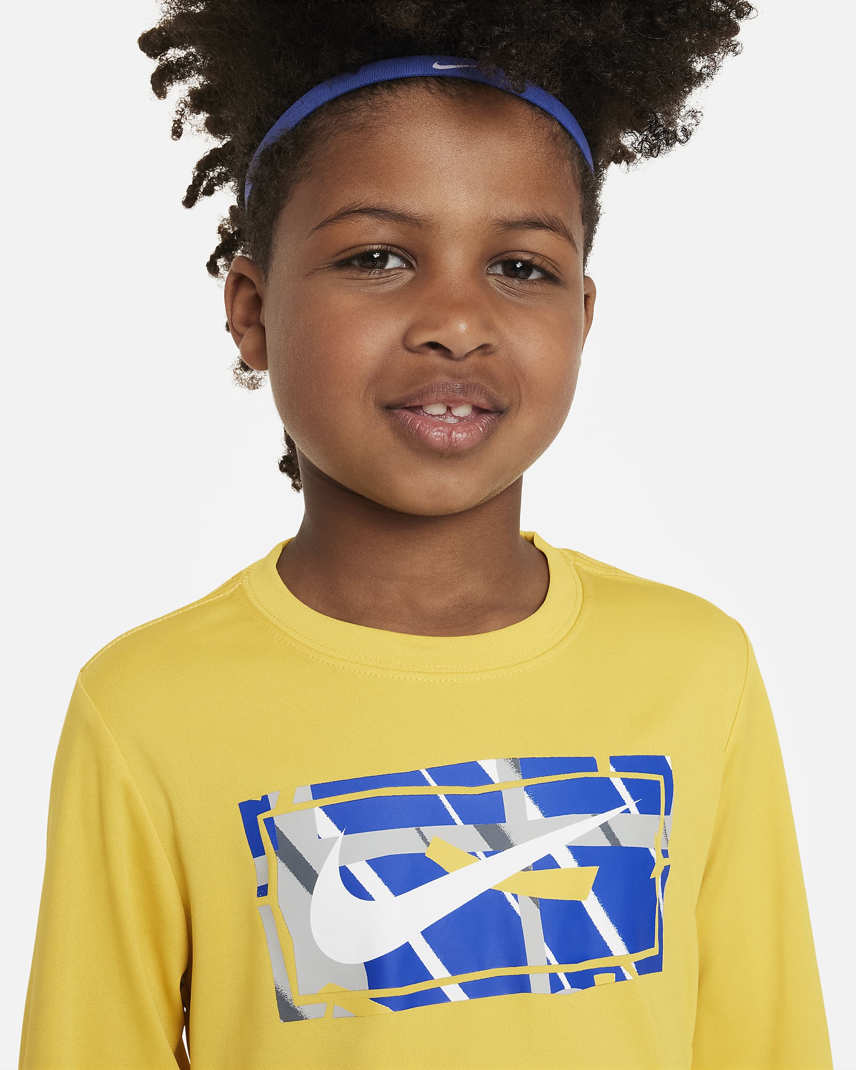 Nike "All Day Play" Long Sleeve Tee Little Kids Dri-FIT T-Shirt - Vivid Sulfur