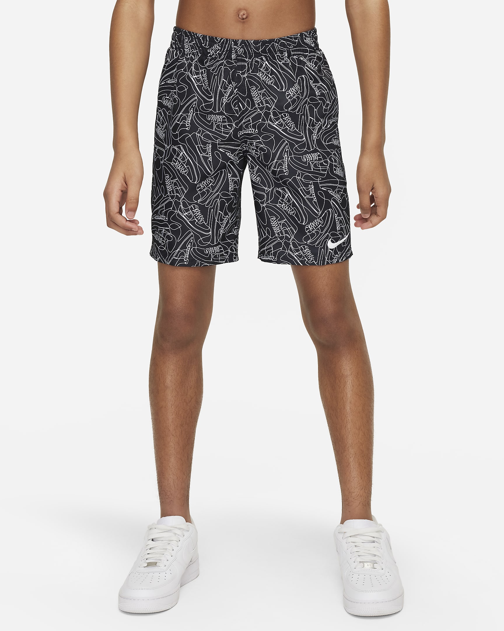 Shorts de vóleibol de 18 cm para niño talla grande Natación Nike Sneakers - Negro