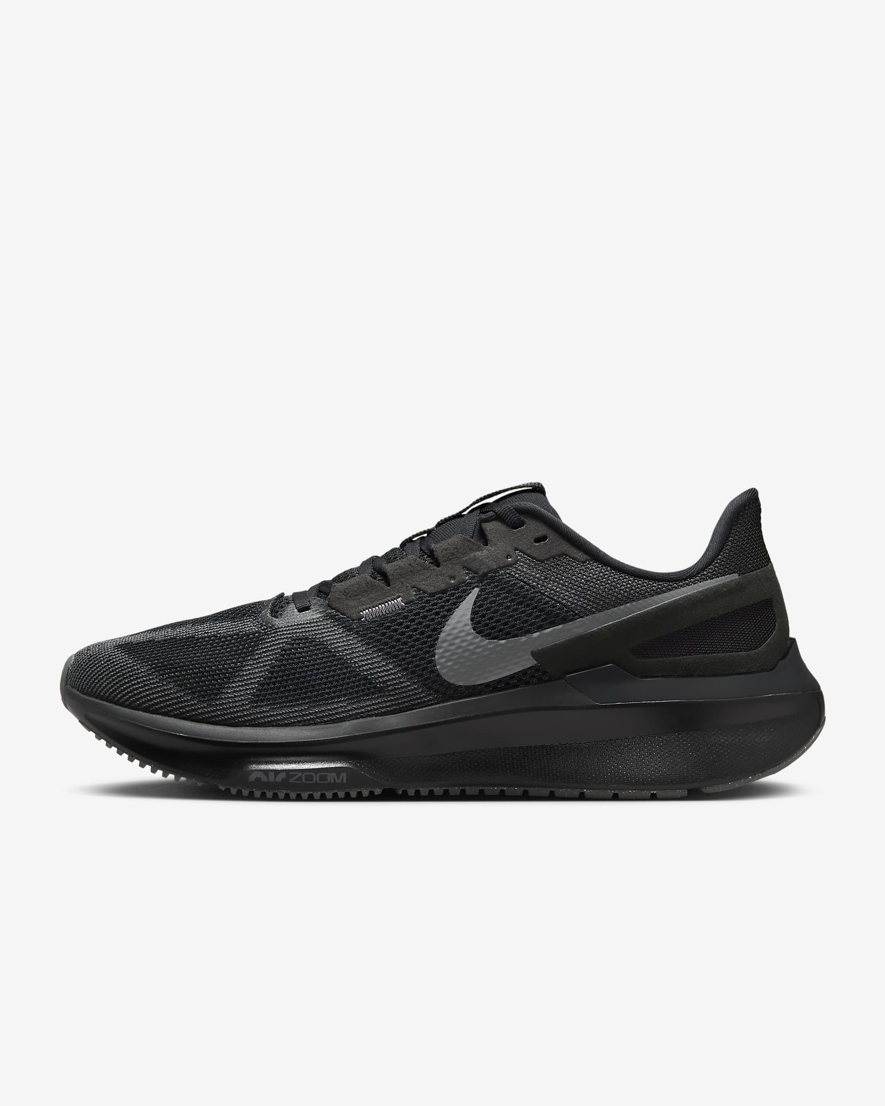 Tenis de correr en pavimento para hombre Nike Structure 25 - Negro/Negro/Gris hierro