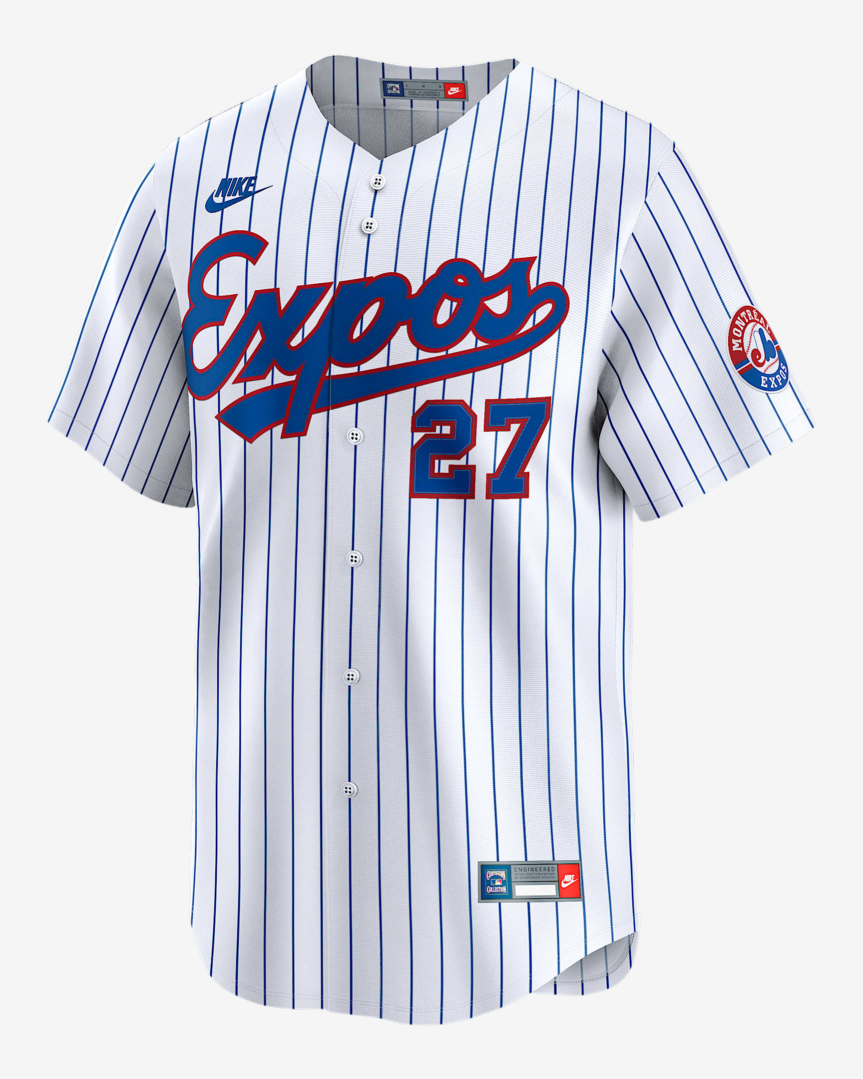 Jersey Nike Dri-FIT de la MLB Limited para hombre Vladimir Guerrero Montreal Expos Cooperstown - Blanco