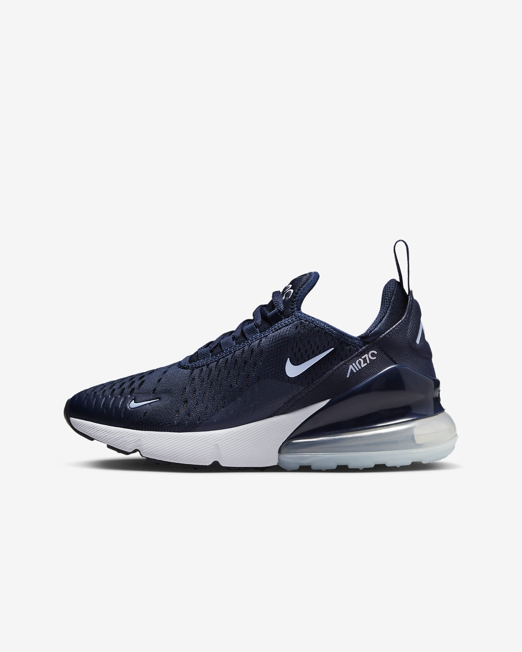 Tenis para niños grandes Nike Air Max 270 - Obsidiana/Blanco/Blanco/Cobalto felicidad