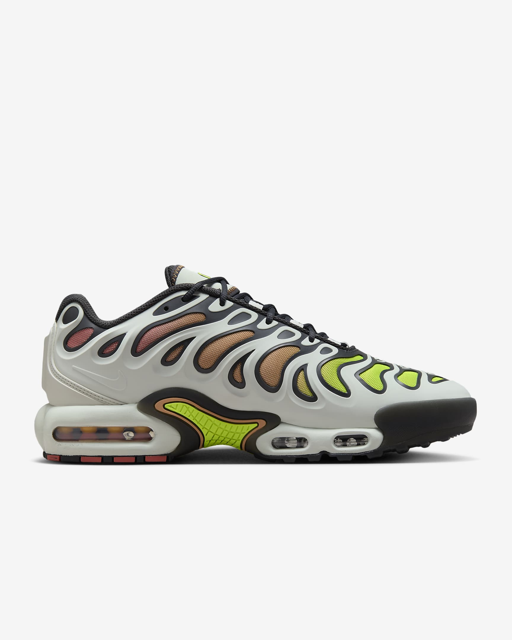 Nike Air Max Plus Drift Men's Shoes - Light Silver/Dark Smoke Grey/Amber Brown/Volt