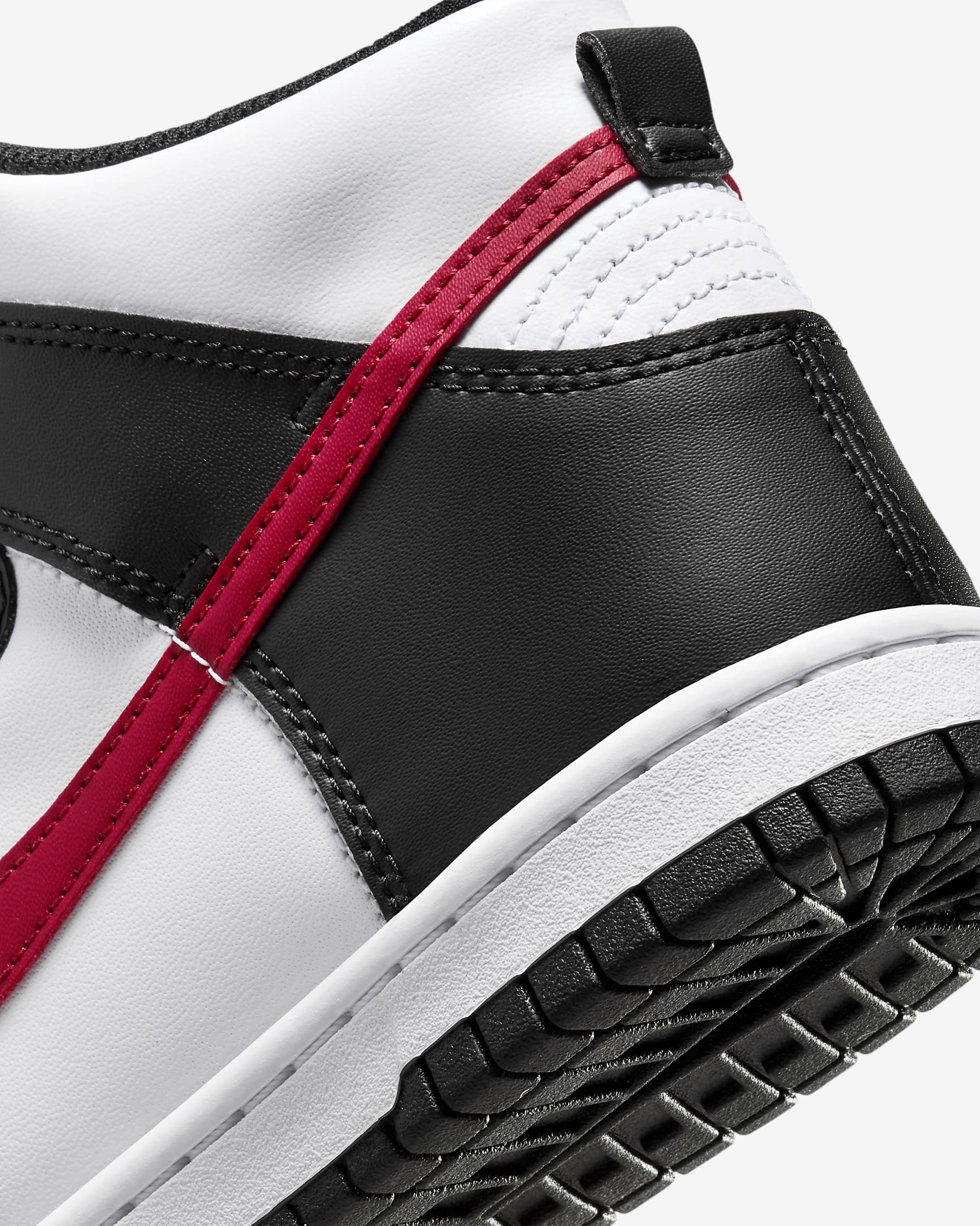 Nike Dunk High Older Kids' Shoes - White/Black/Gym Red