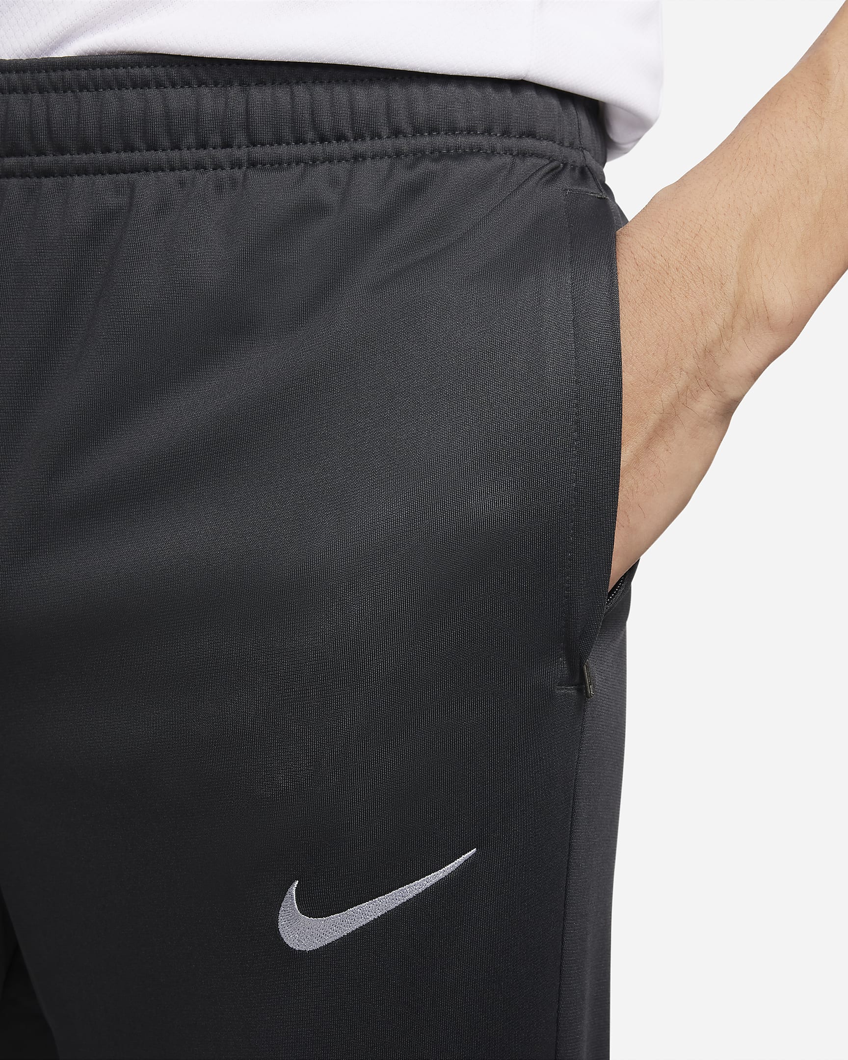 Liverpool FC Strike Nike Dri-FIT-Fußball-Trainingsanzug aus Strickmaterial mit Kapuze für Herren - Anthracite/Wolf Grey
