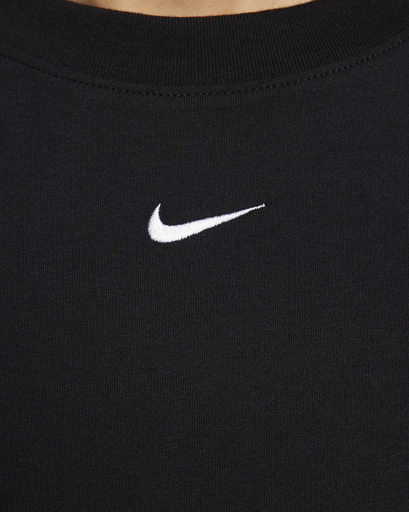 Nike Sportswear Chill Knit Vestido tipo camiseta oversize - Mujer - Negro/Blanco