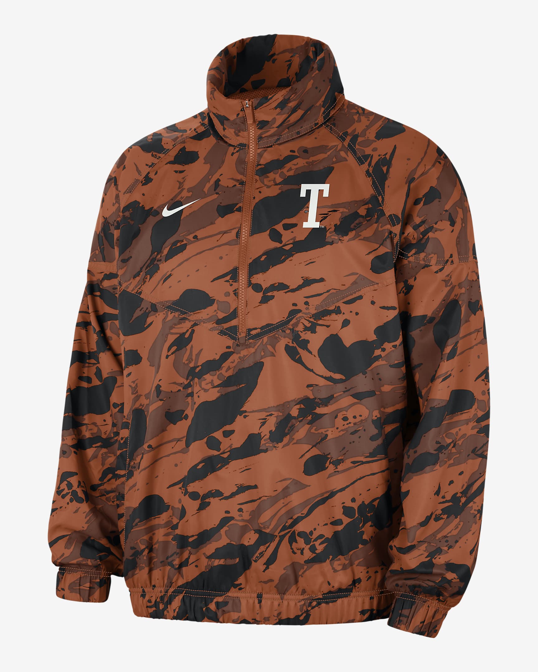 Texas Windrunner Men's Nike College Anorak Jacket - Desert Orange/Summit White