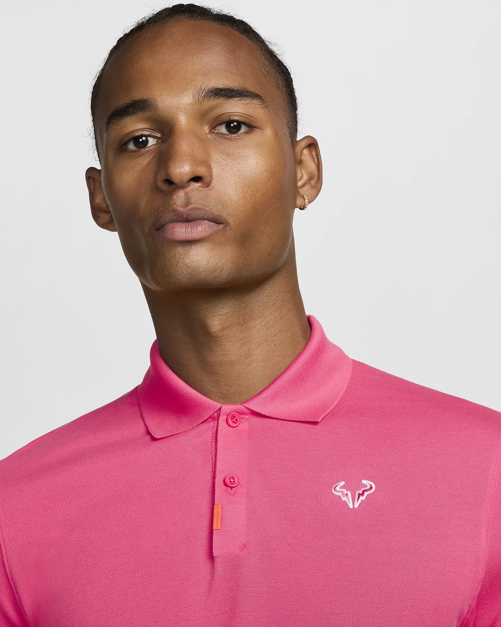 The Nike Polo Rafa Polo de ajuste entallado - Hombre - Aster Pink/Blanco