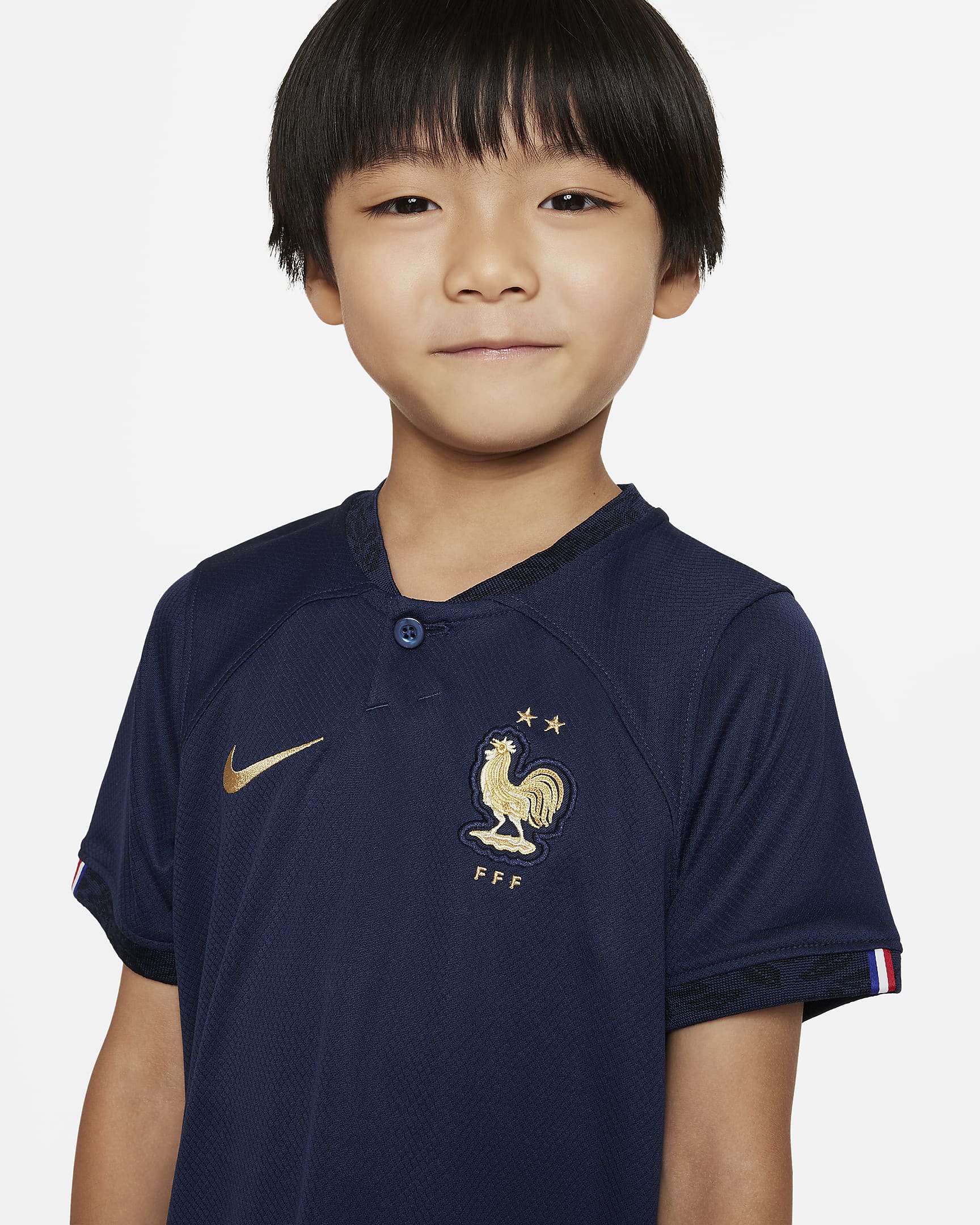 FFF 2022/23 Home Younger Kids' Nike Football Kit. Nike SK