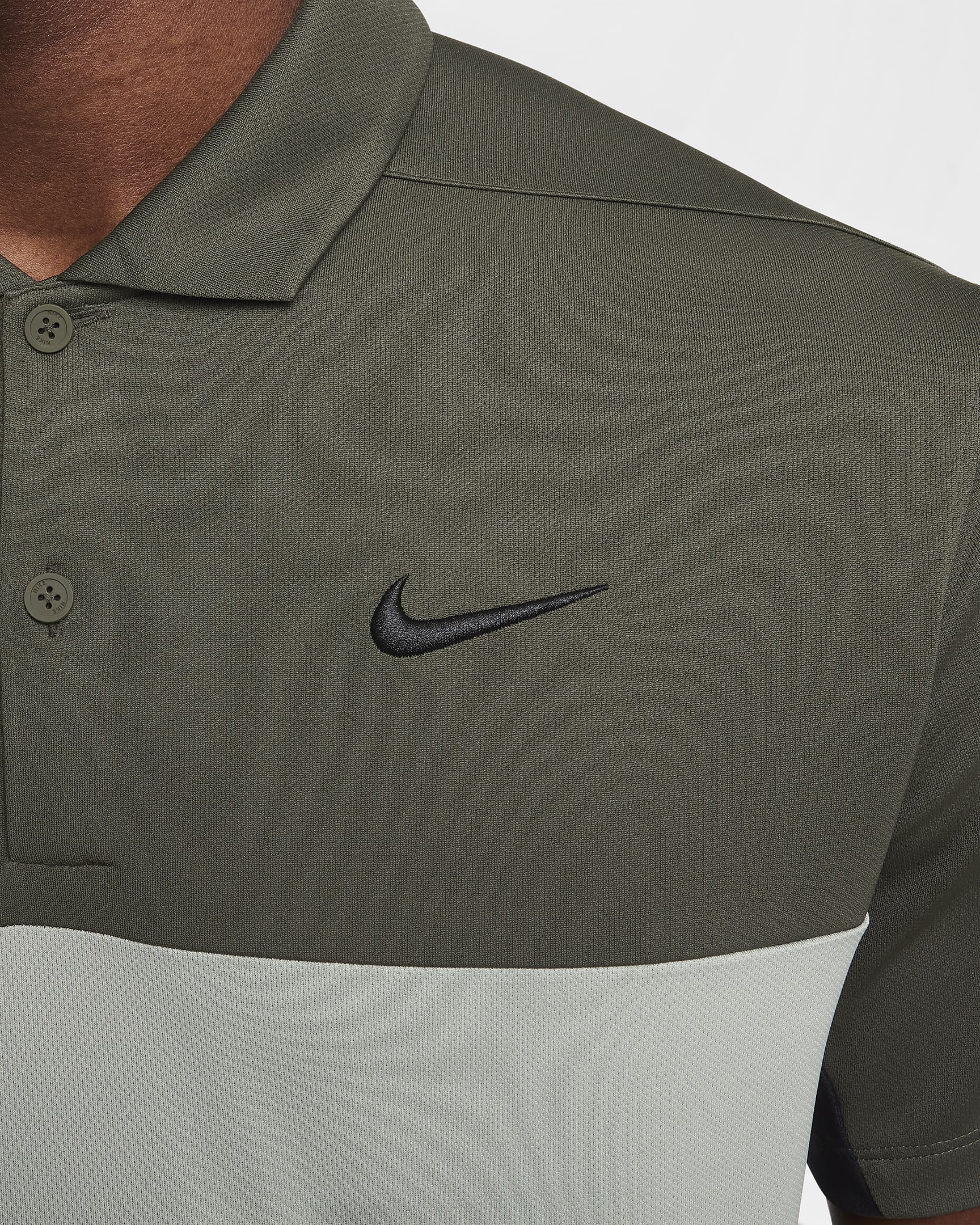 Nike Victory+ Men's Dri-FIT Golf Polo - Cargo Khaki/Black/Jade Horizon/Black