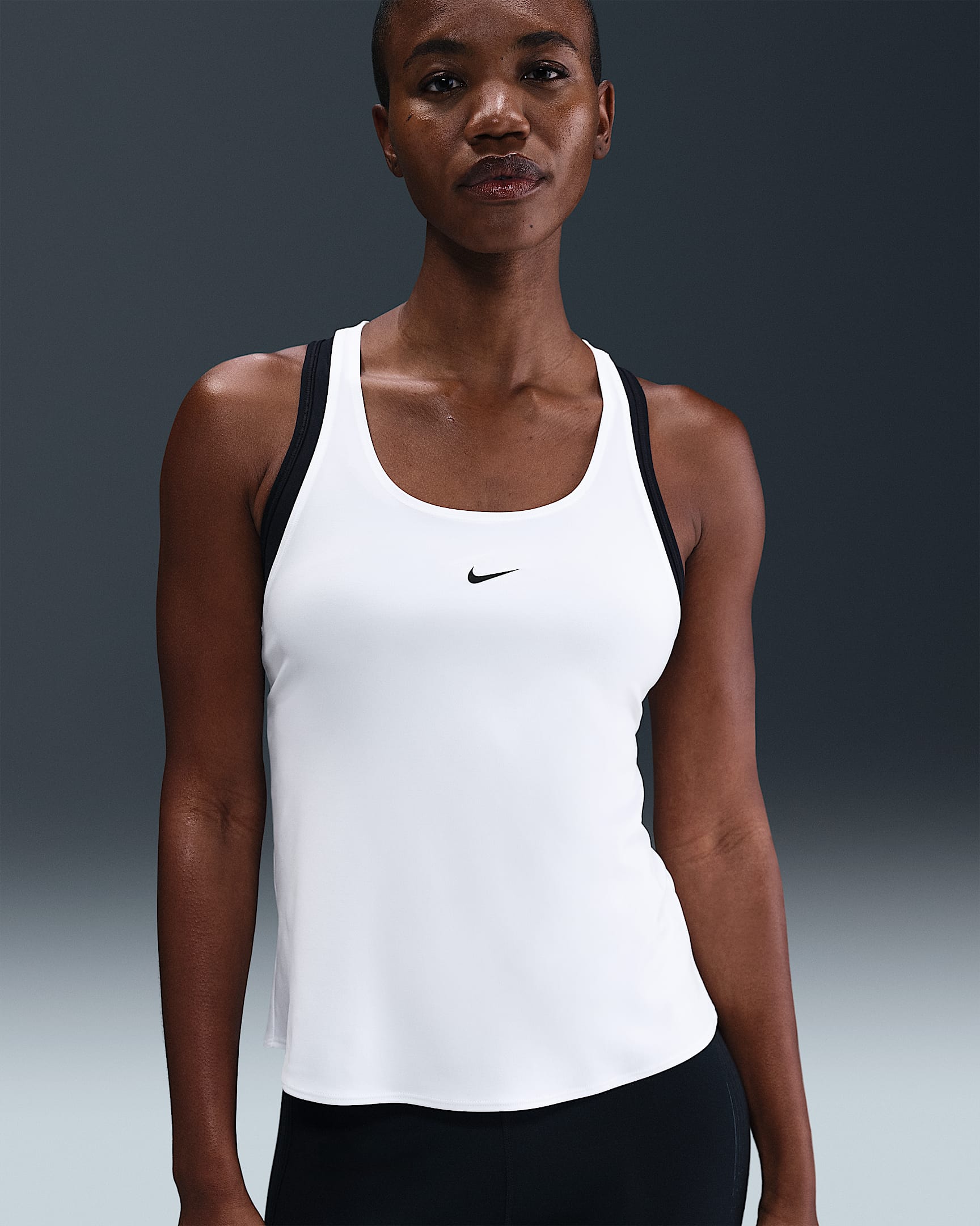Nike Pro Women's Dri-FIT Tank Top - White/Black