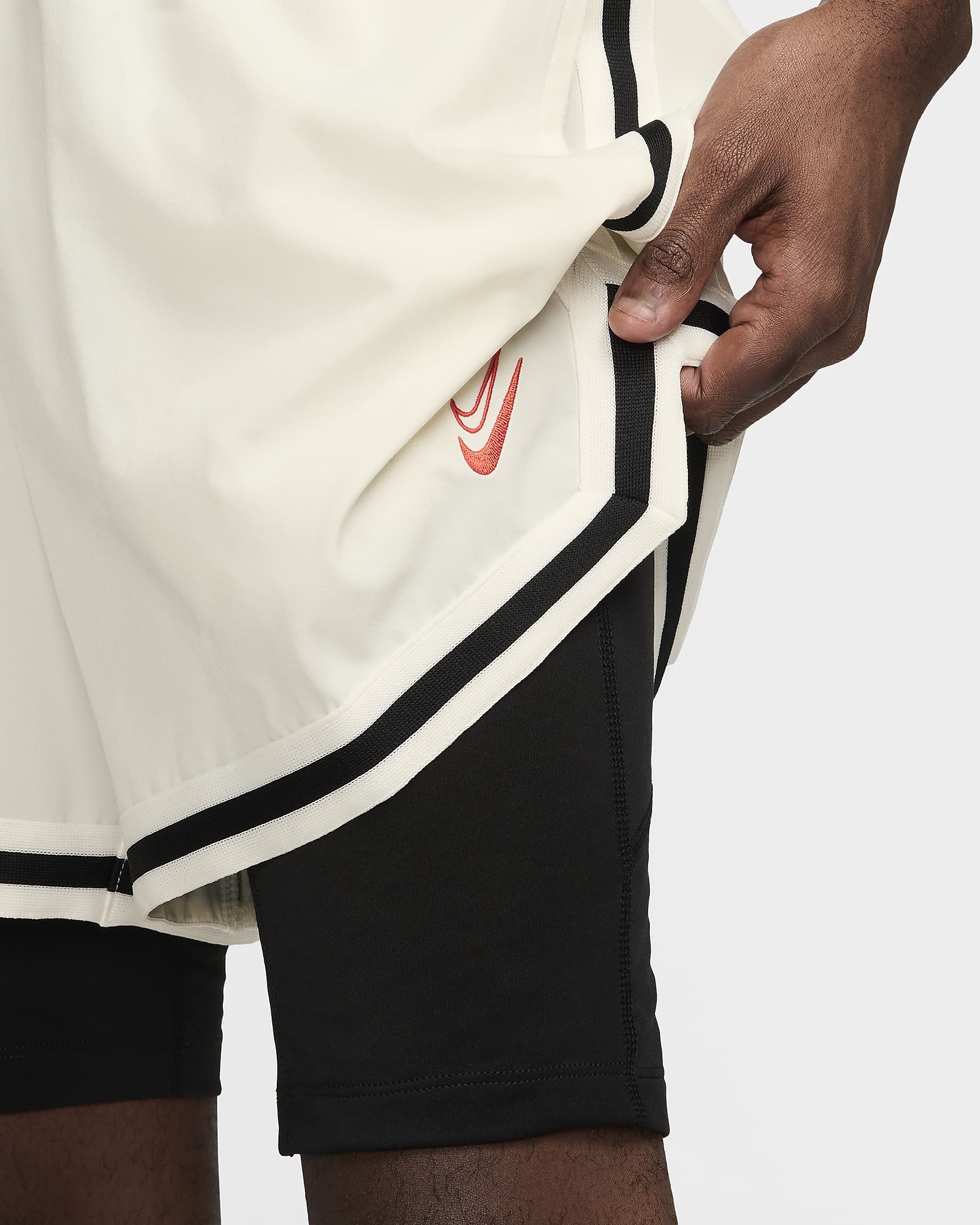 Shorts de básquetbol DNA 2 en 1 de 10 cm para hombre Kevin Durant - Vela/Negro/Arcilla cósmico