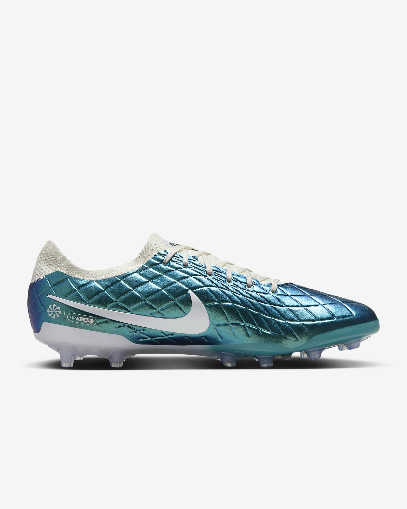 Nike Tiempo Emerald Legend 10 Elite AG-Pro alacsony szárú, stoplis futballcipő - Dark Atomic Teal/Sail