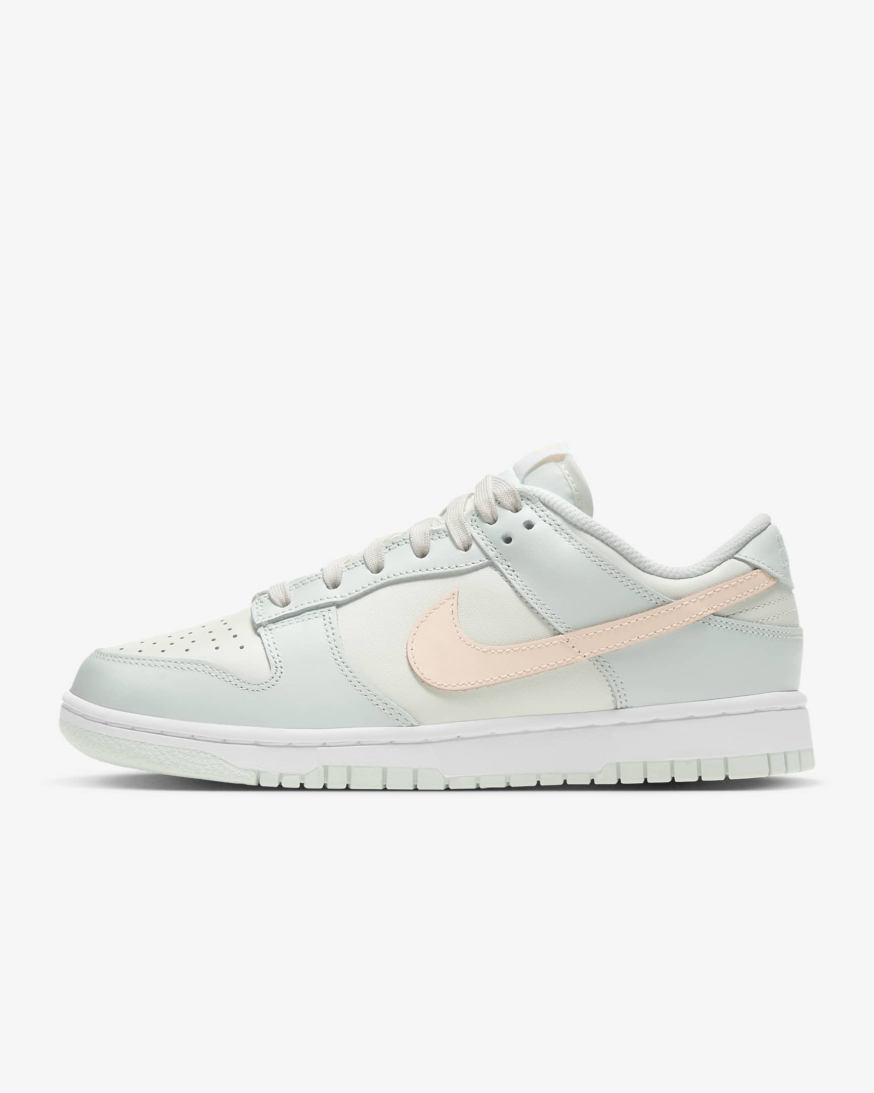 Nike Dunk Low Women's Shoes - Sail/Barely Green/White/Crimson Tint