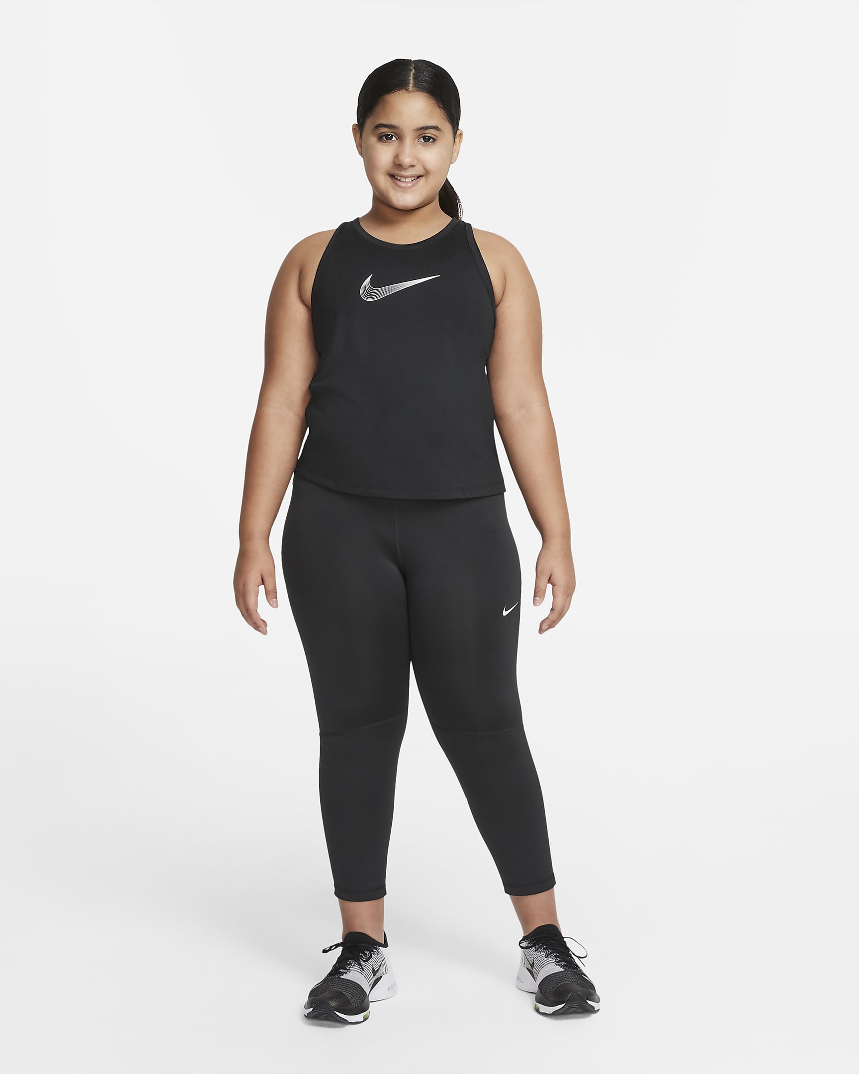 Nike Pro Dri-FIT Big Kids' (Girls') Capri Leggings (Extended Size ...