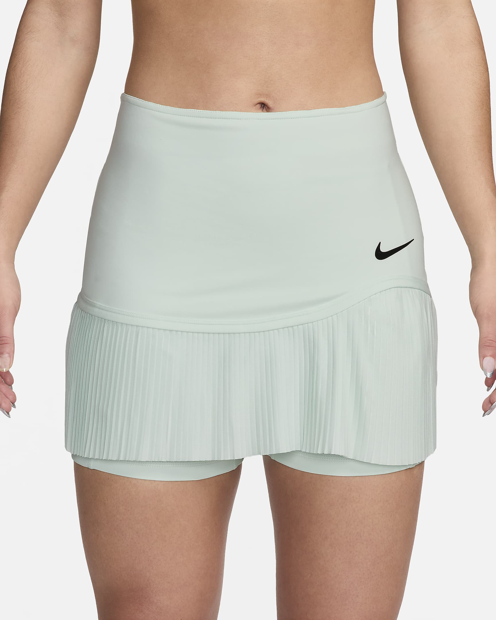 Nike Advantage Dri-FIT Tennisrock für Damen - Barely Green/Barely Green/Schwarz