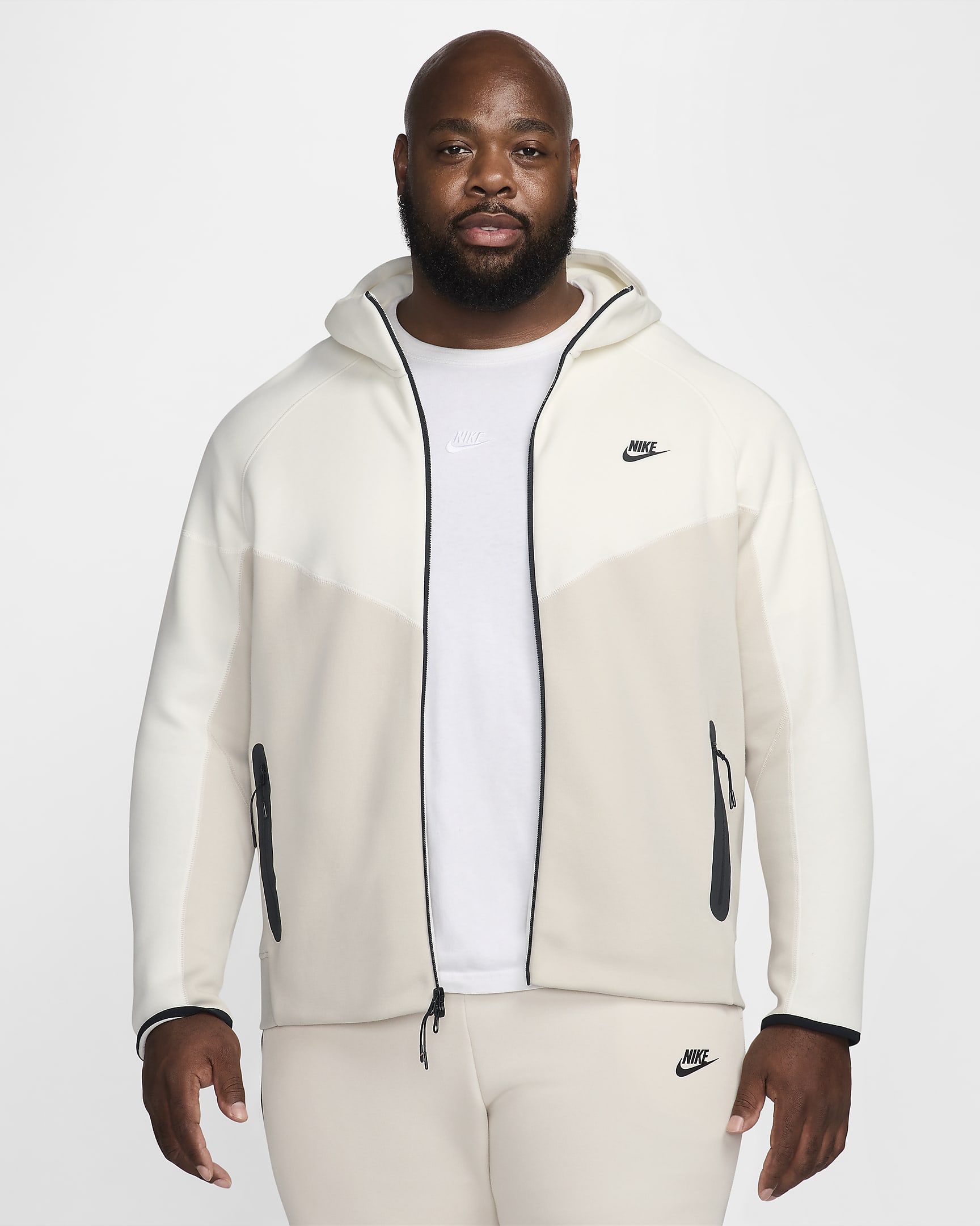 Nike Sportswear Tech Fleece Windrunner Men's Full-Zip Hoodie - Light Orewood Brown/Sail/Black