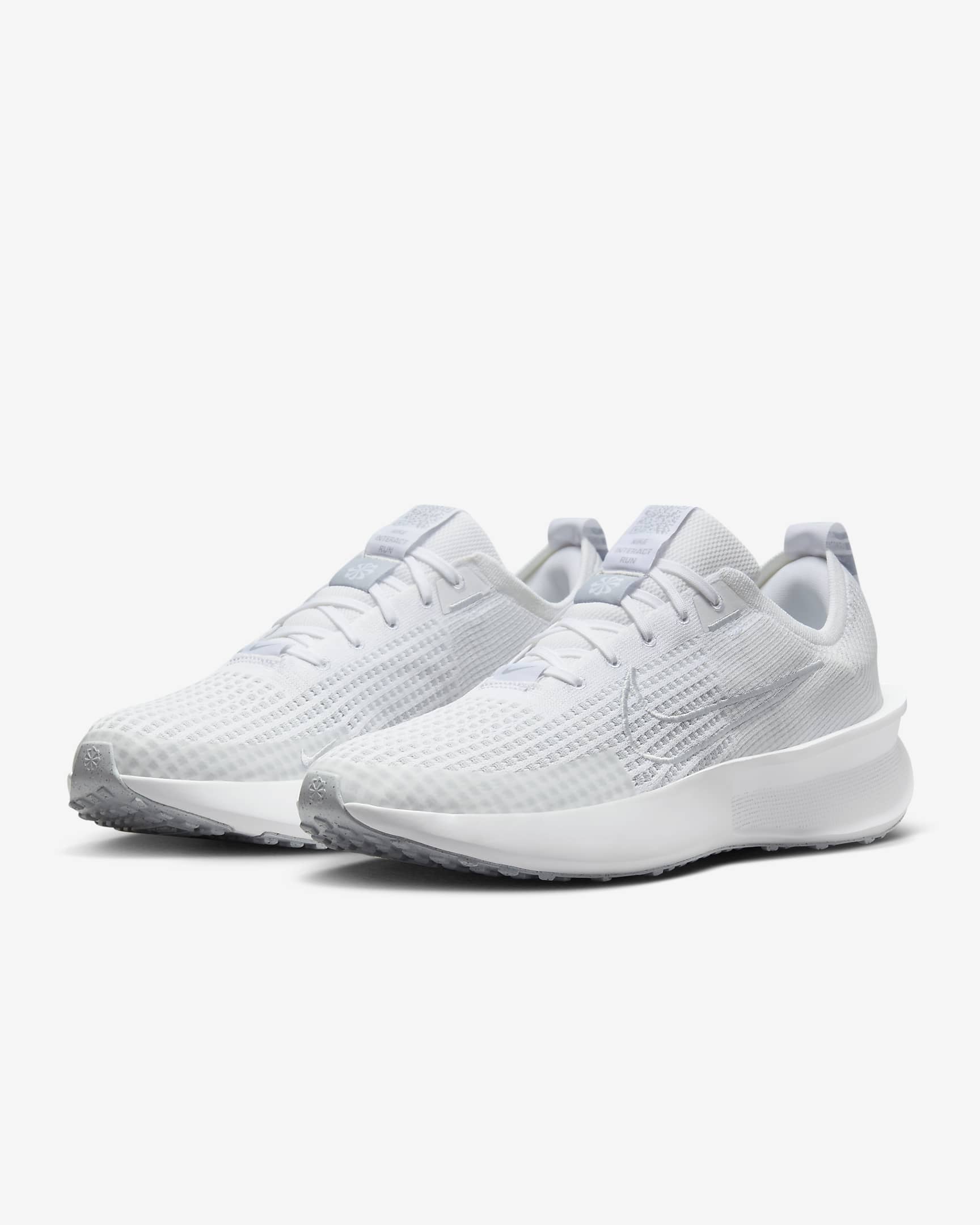 Nike Interact Run Men's Road Running Shoes - White/Wolf Grey/Pure Platinum