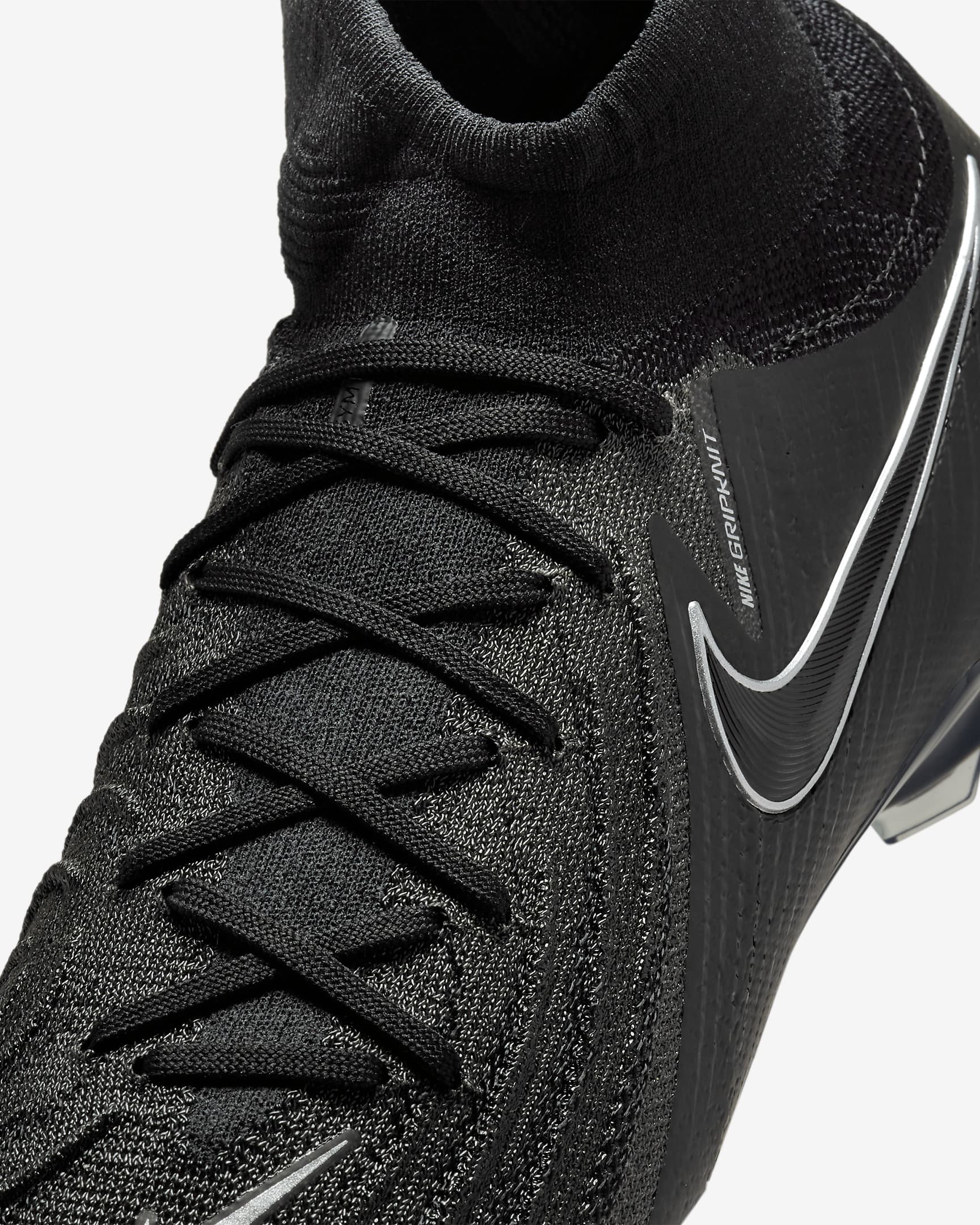 Nike Phantom Luna 2 Elite FG High-Top Soccer Cleats - Black/Black