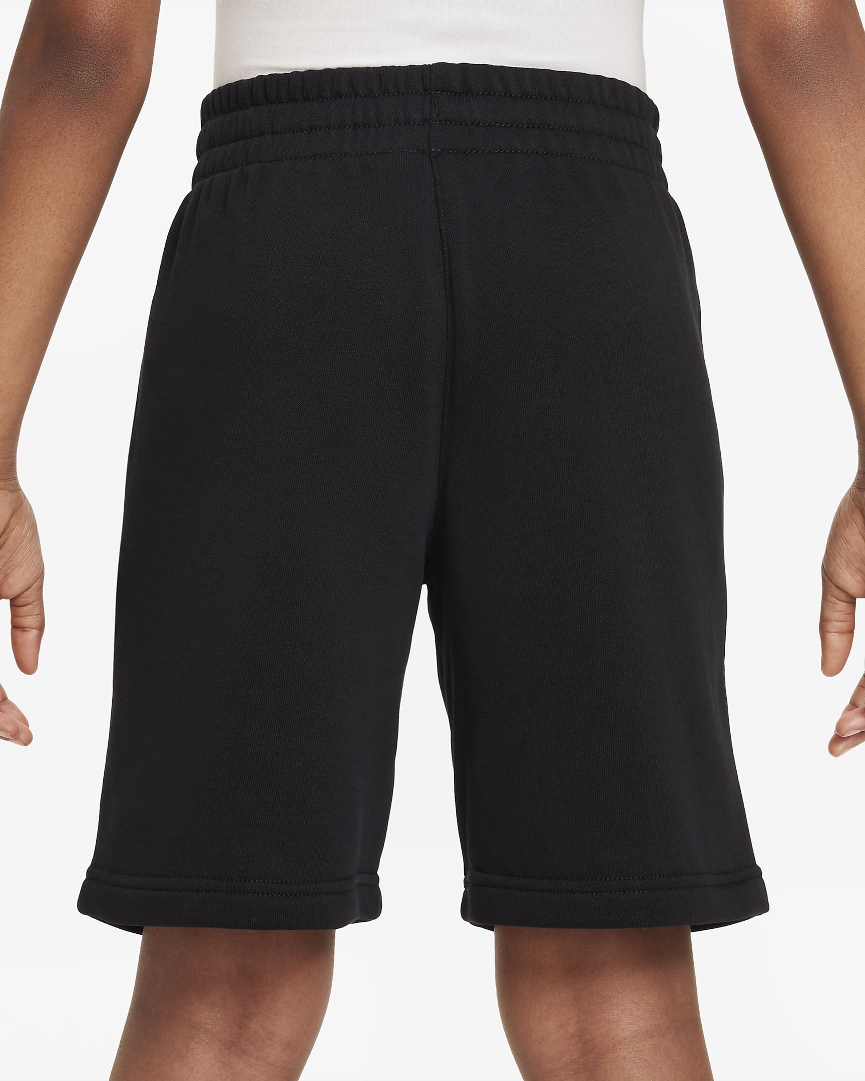 Nike Sportswear Club Fleece Older Kids' French Terry Shorts - Black/White