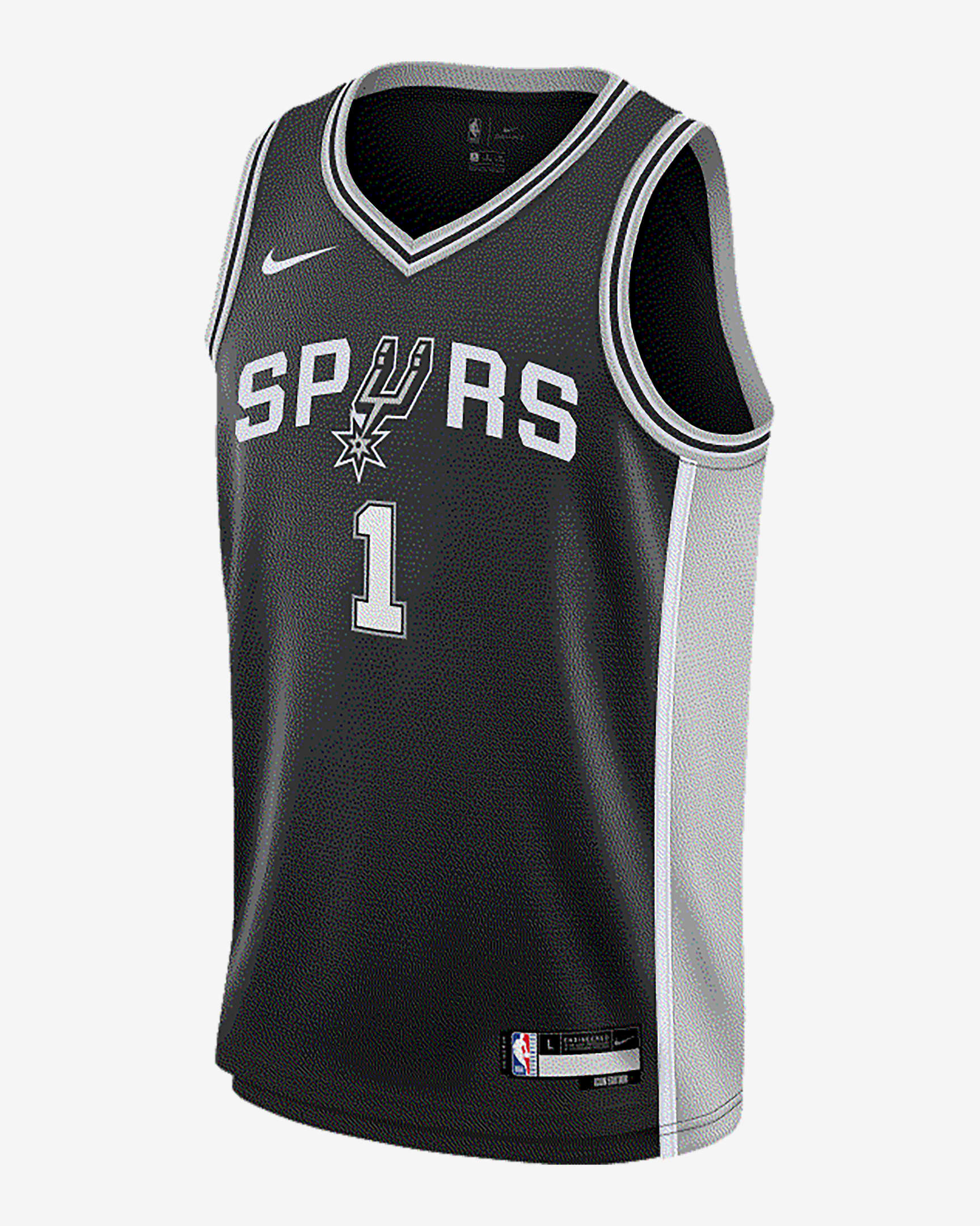 Jersey Nike Swingman de la NBA para niños talla grande Victor Wembanyama San Antonio Spurs 2023/24 Icon Edition - Negro