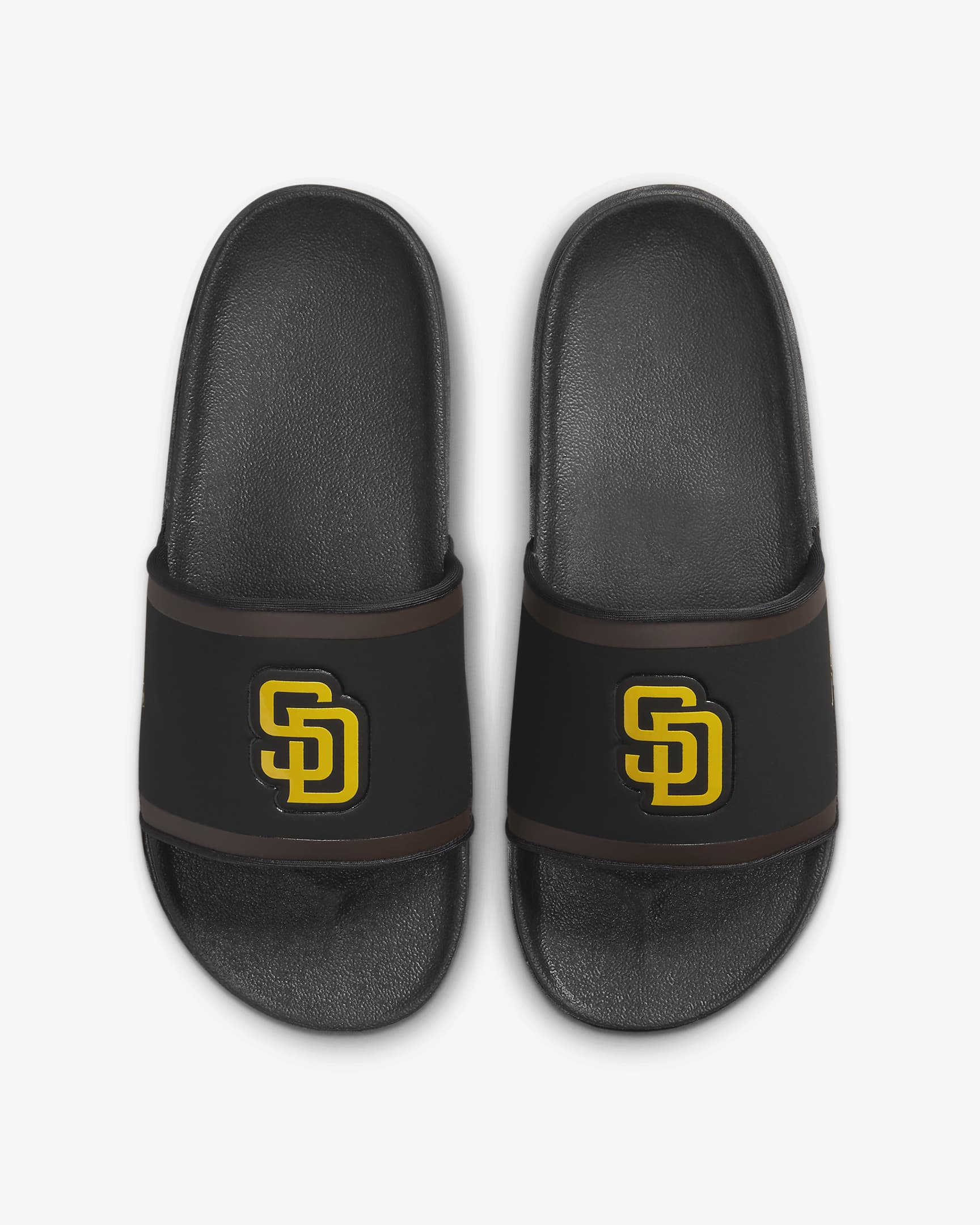 Chancla Nike Offcourt (MLB San Diego Padres) - Negro/Ceniza oscuro/Amarillo