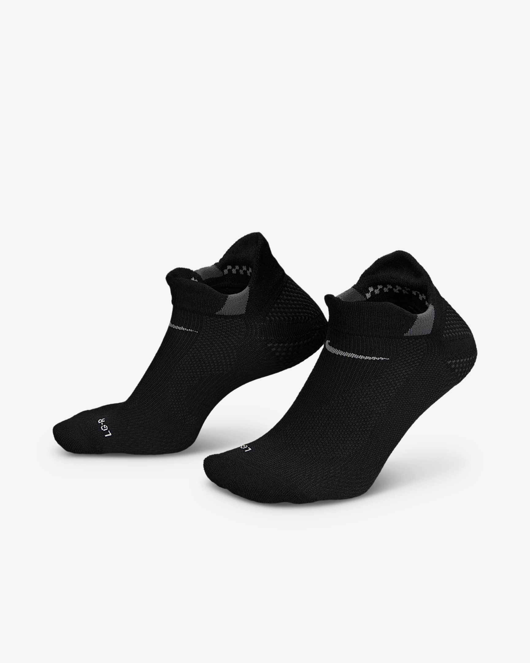 Nike Lightweight Running No-Show Socks (1 Pair) - Black/Dark Smoke Grey/Pure Platinum/Smoke Grey