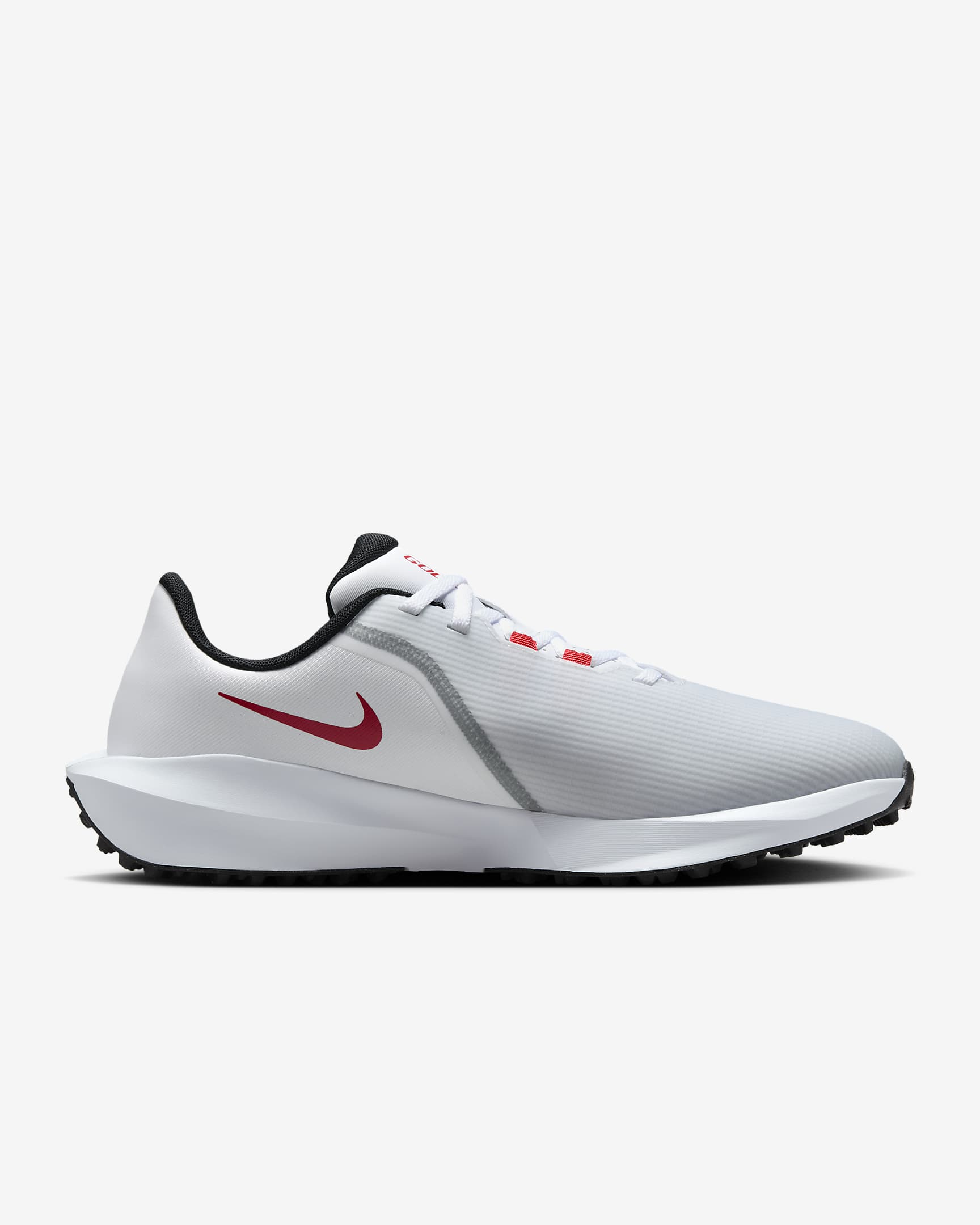 Tenis de golf (anchos) Nike Infinity G NN - Blanco/Platino puro/Negro/Rojo universitario